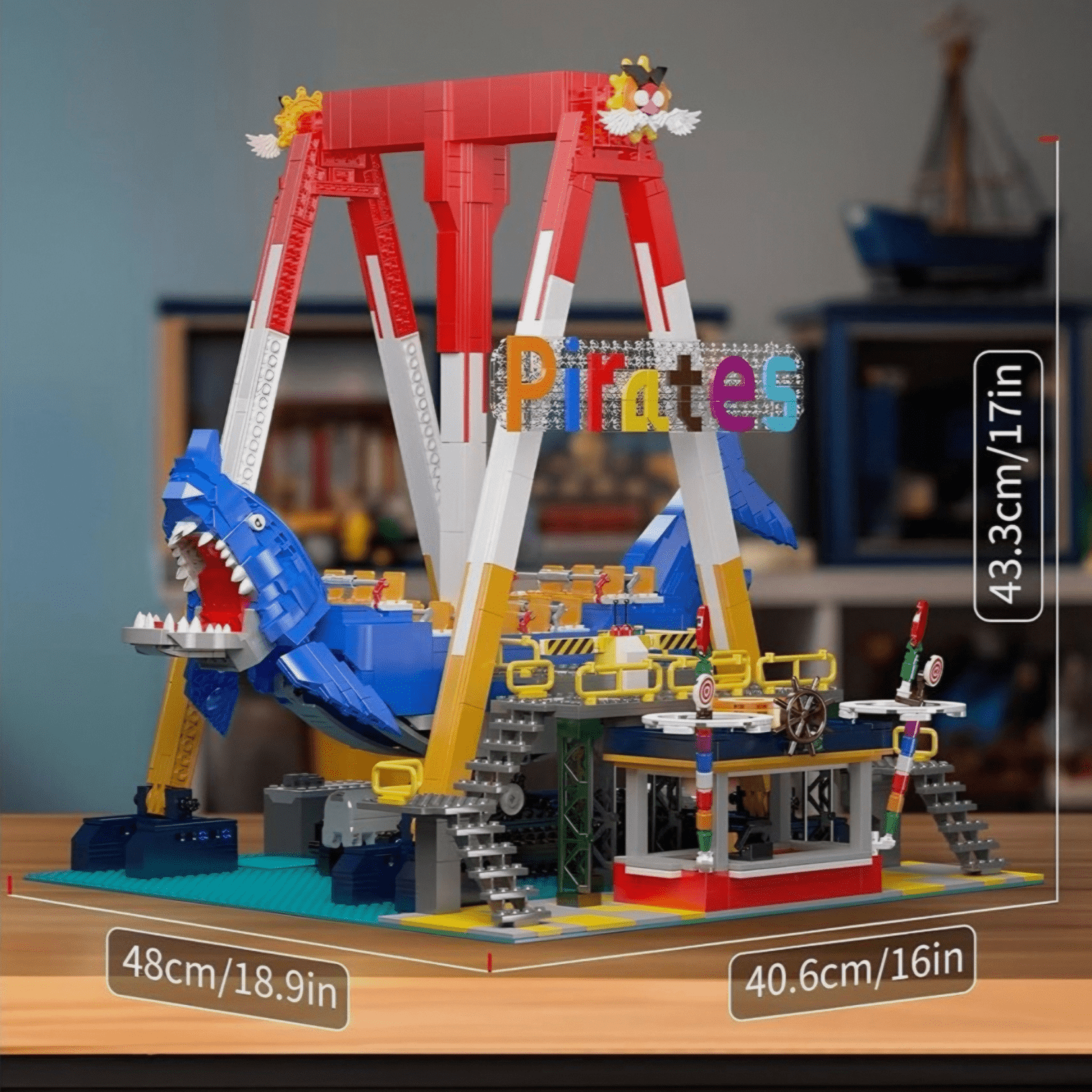 Motorised Shark Swing Ride | 1922pcs - My Store