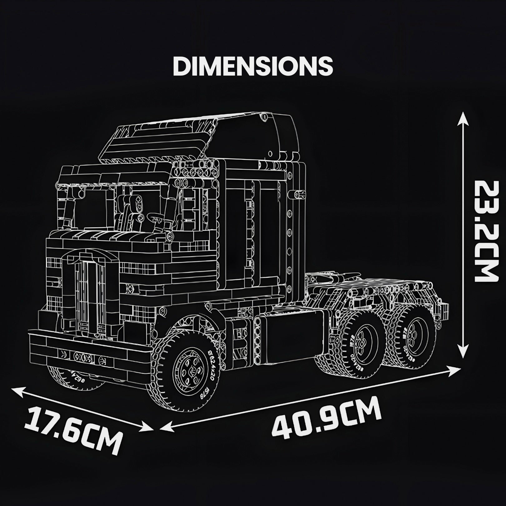 Remote Controlled 70s Cabover Truck | 2182pcs - My Store