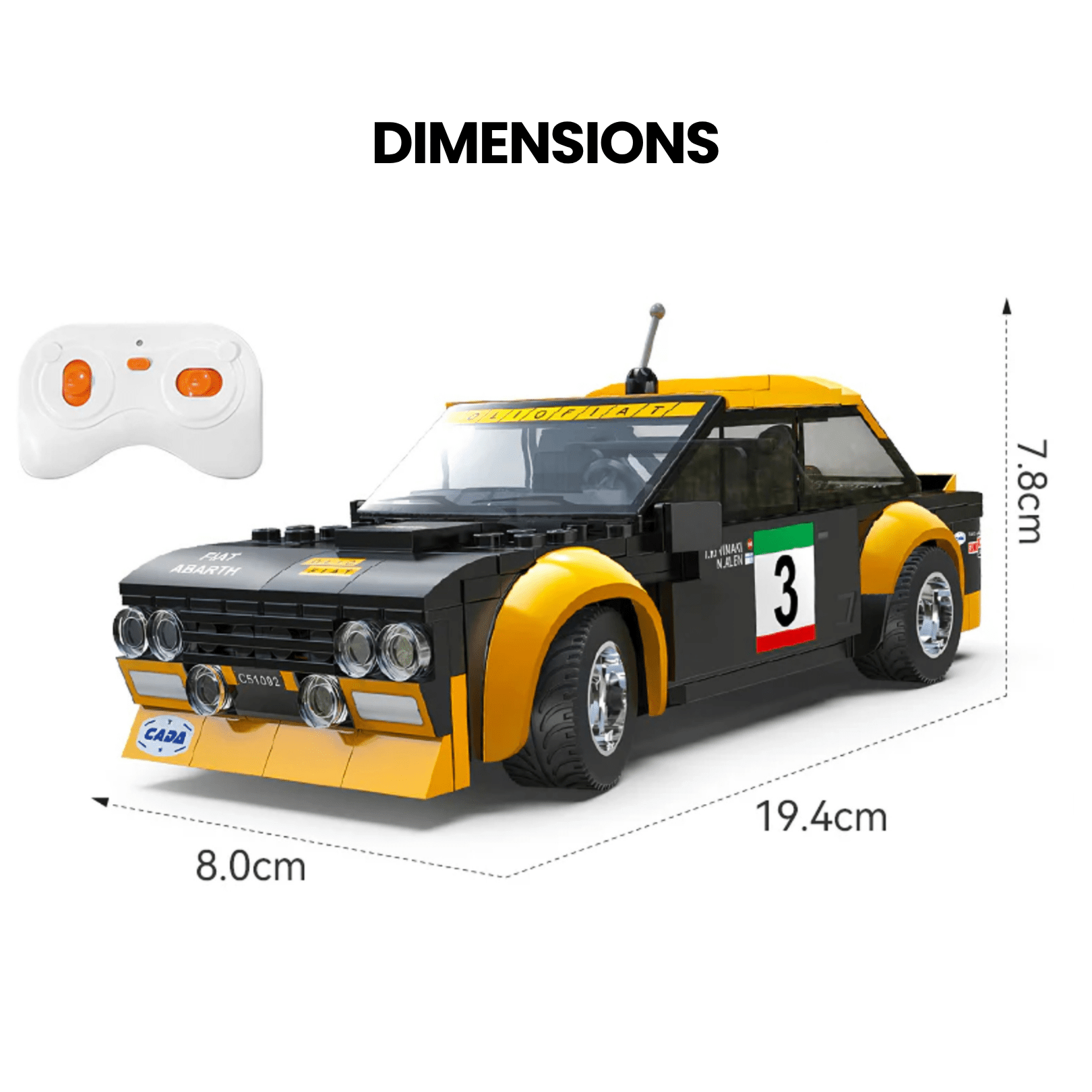 Remote Controlled Fiat Abarth 131 | 218pcs - My Store