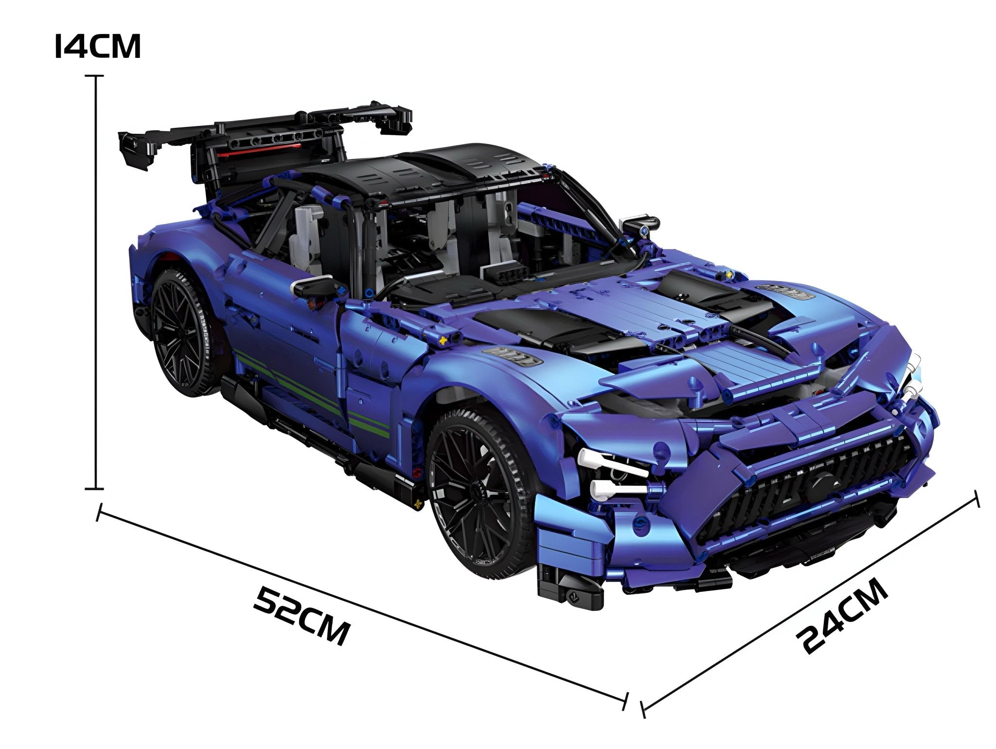 Satin Blue AMG GTR | 2887pcs - My Store