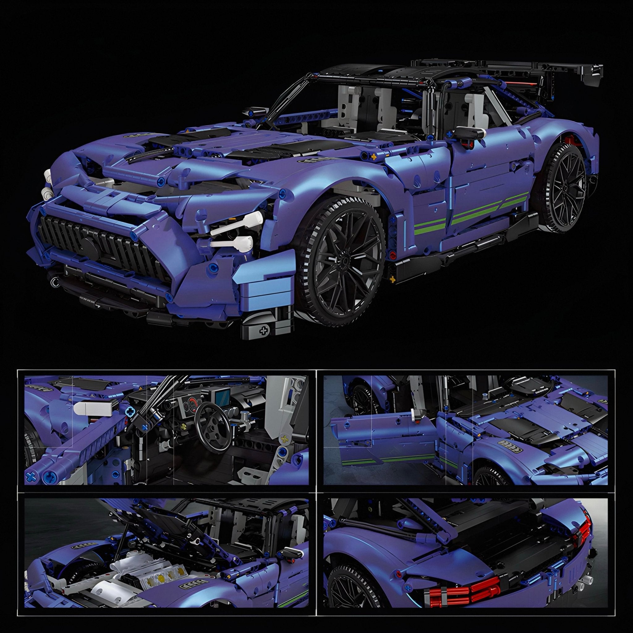 Satin Blue AMG GTR | 2887pcs - My Store