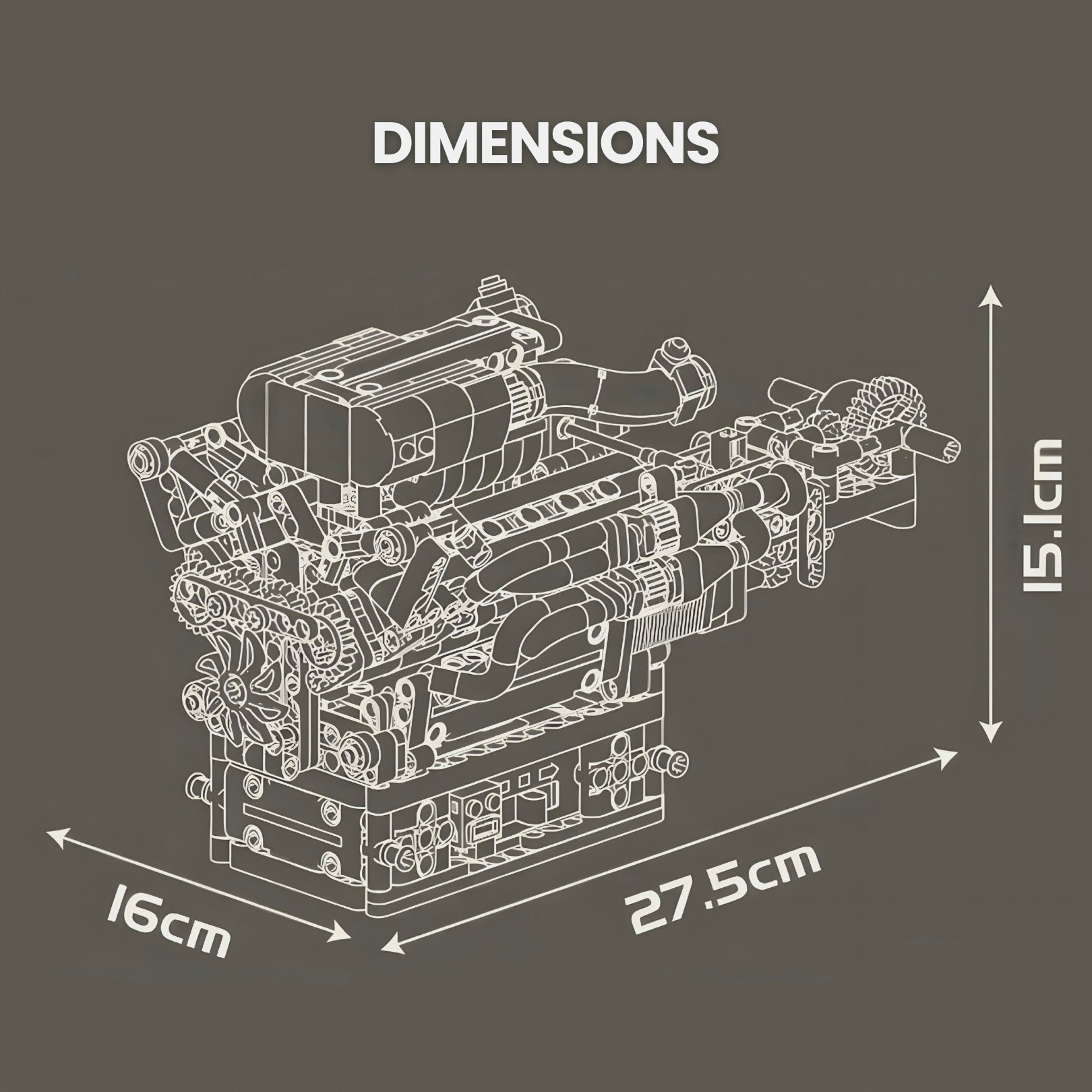 6.5L Naturally Aspirated V12 British Engine | 976pcs - My Store