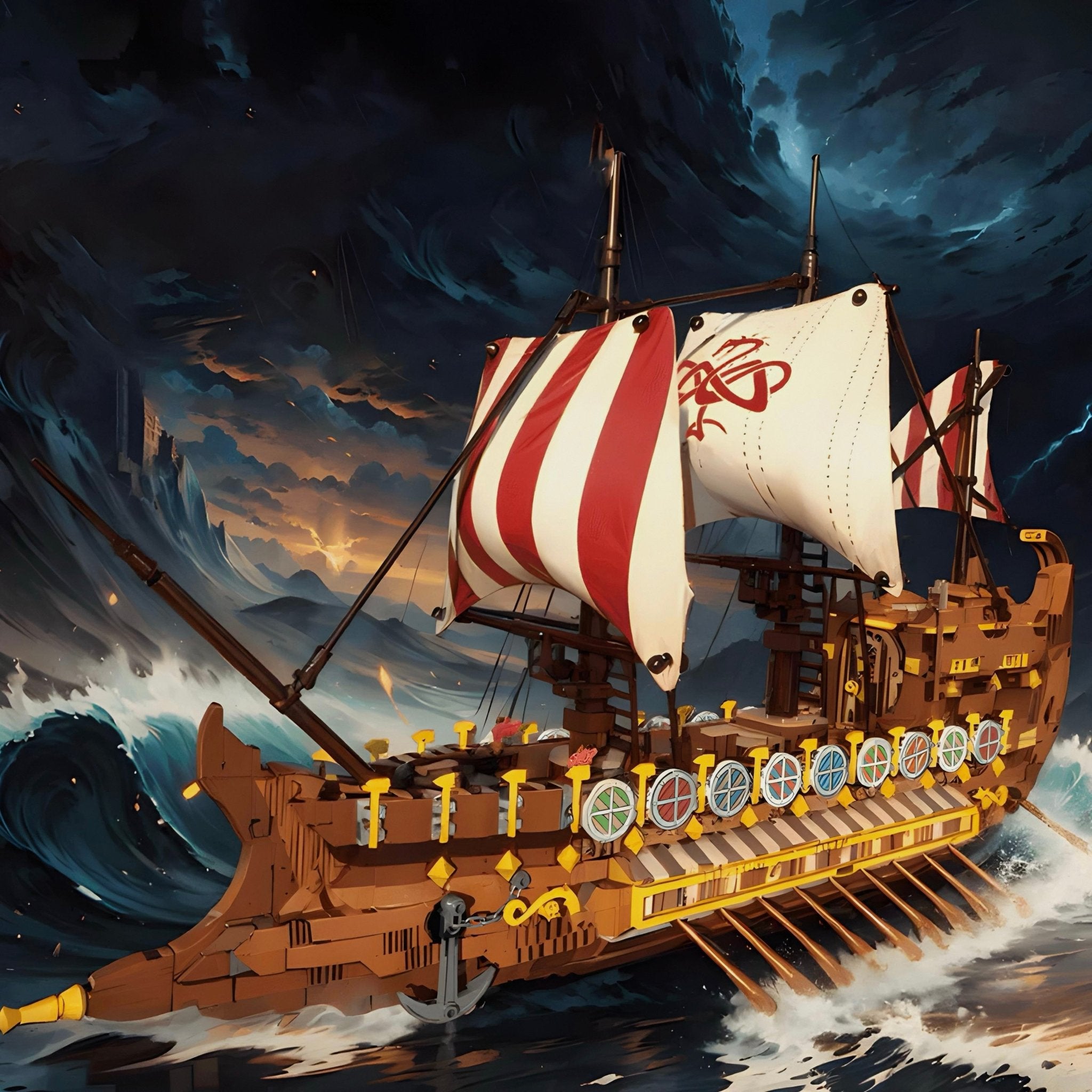 Ancient Viking Warship | 2074pcs - My Store
