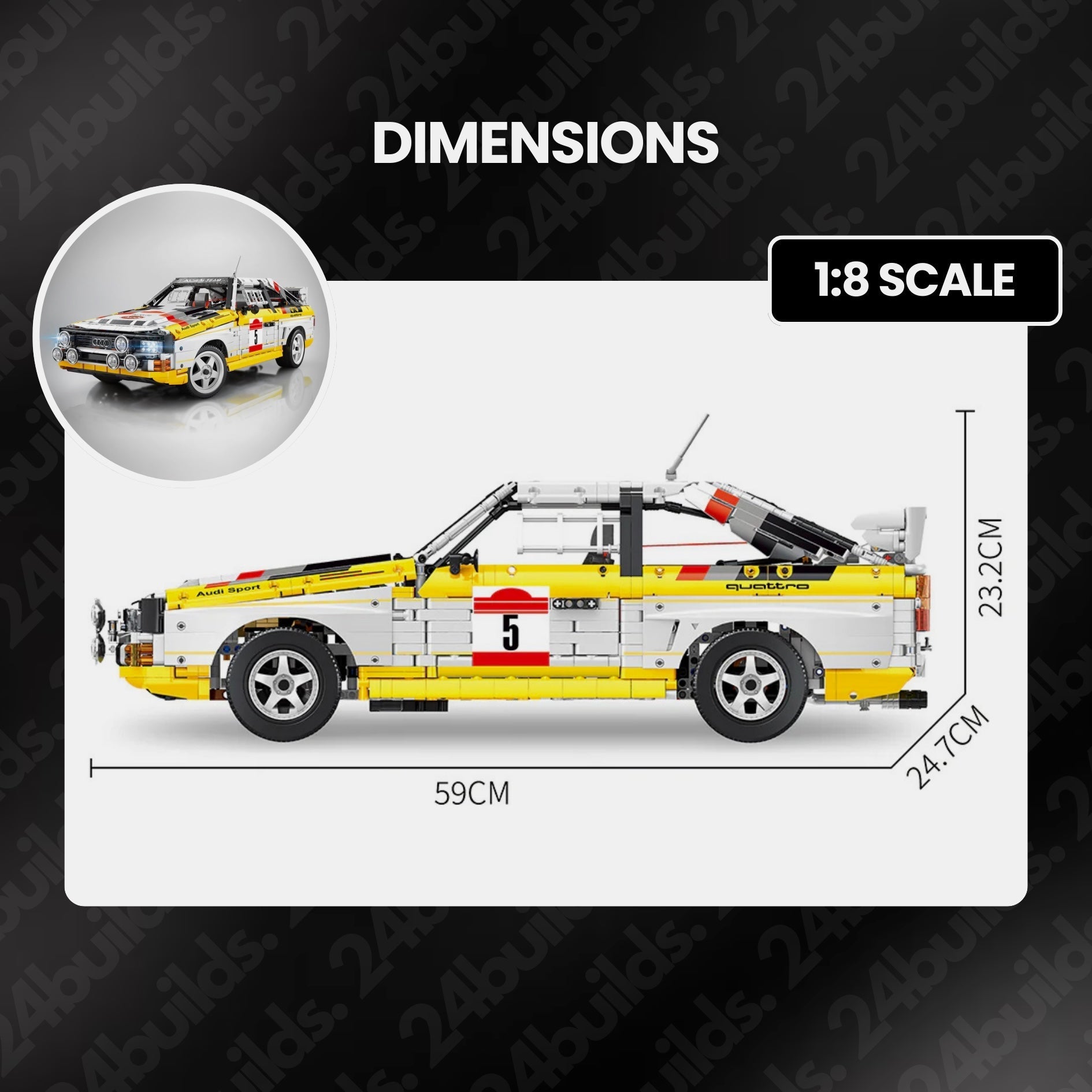 Audi Rally Quattro Group B 1984 | 3886pcs - My Store