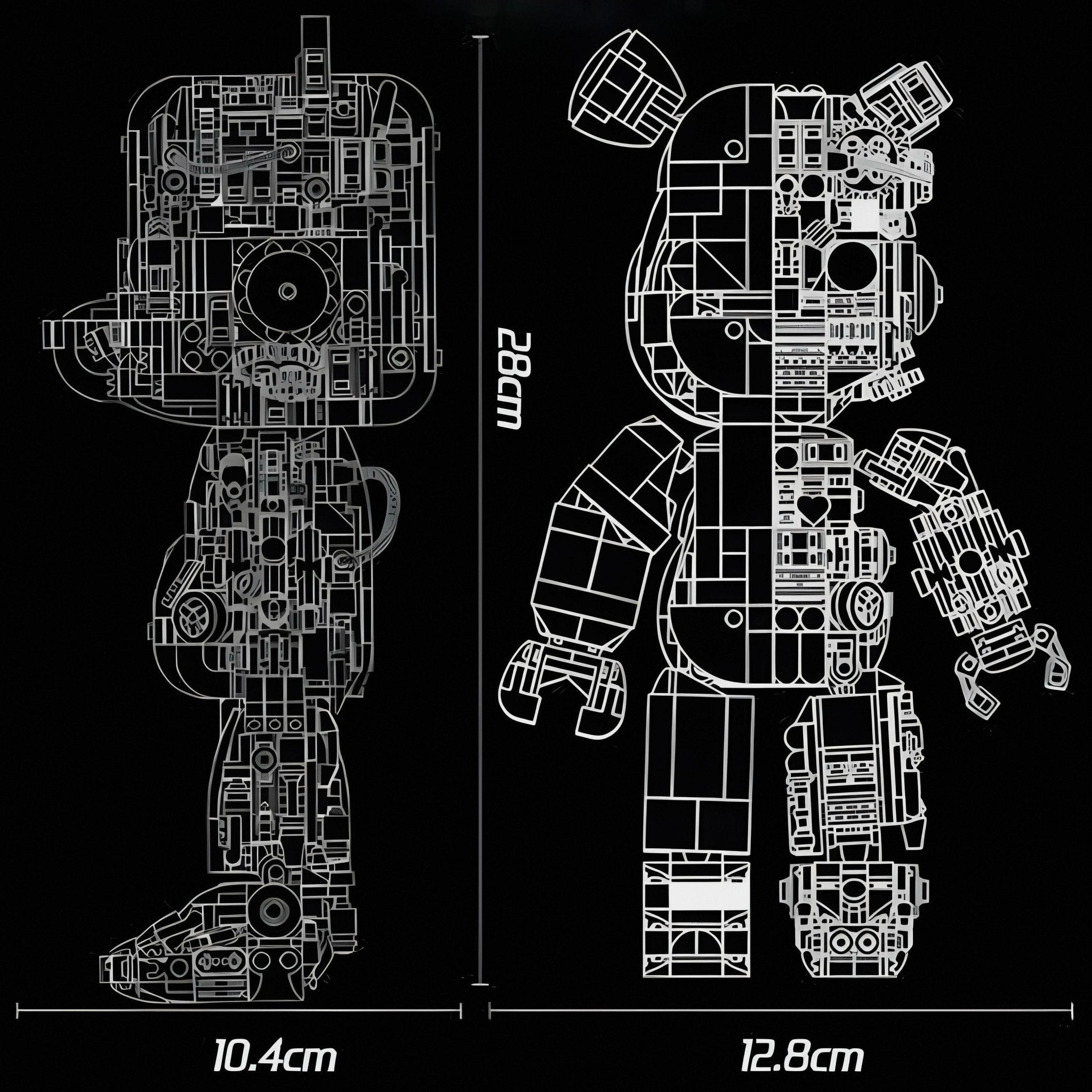 Bearblock Angrypanda 400% | 1402pcs - My Store