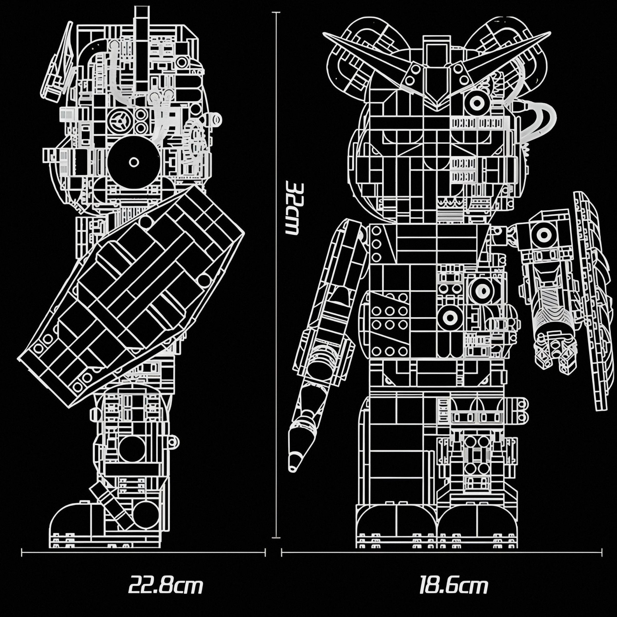 Bearblock Fightbot 400% | 1682pcs - My Store