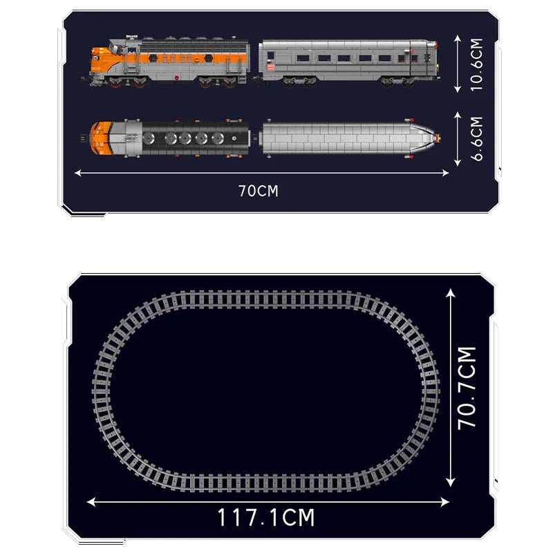 EMD F7 Locomotive | 1540pcs - My Store