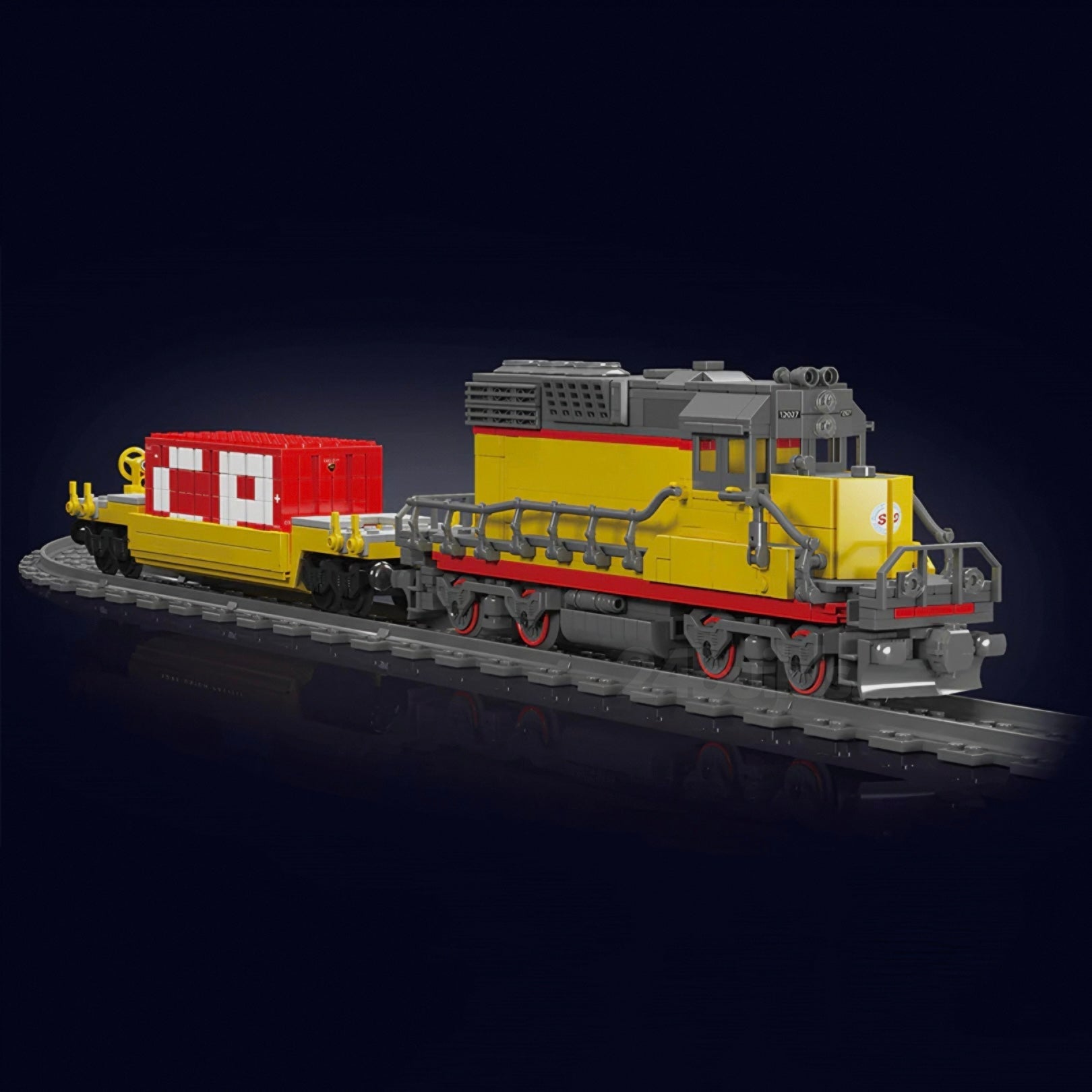 EMD SD40 Freight Train With Crane | 1170pcs - My Store