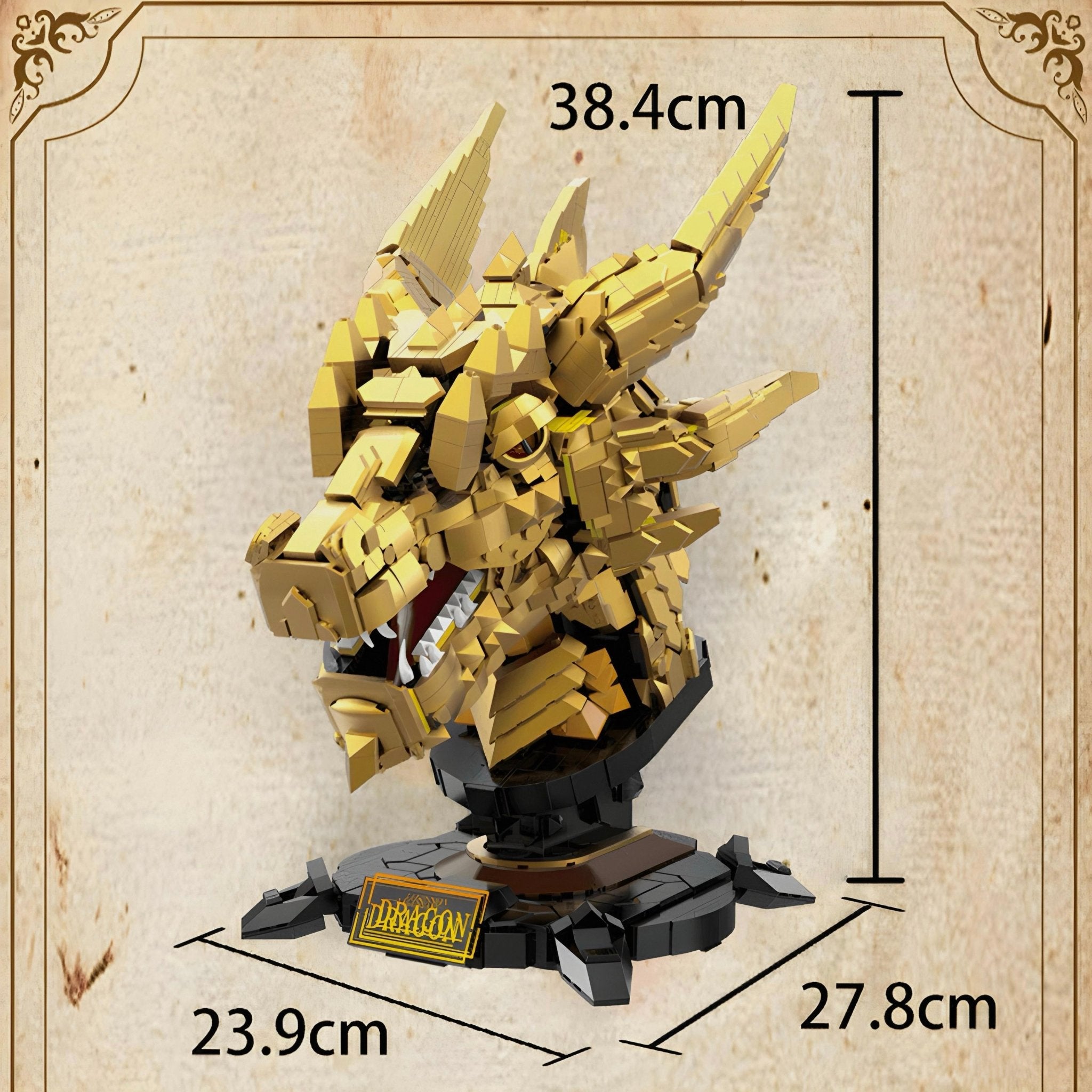 Gold Edition Dragon Head | 2572pcs - My Store