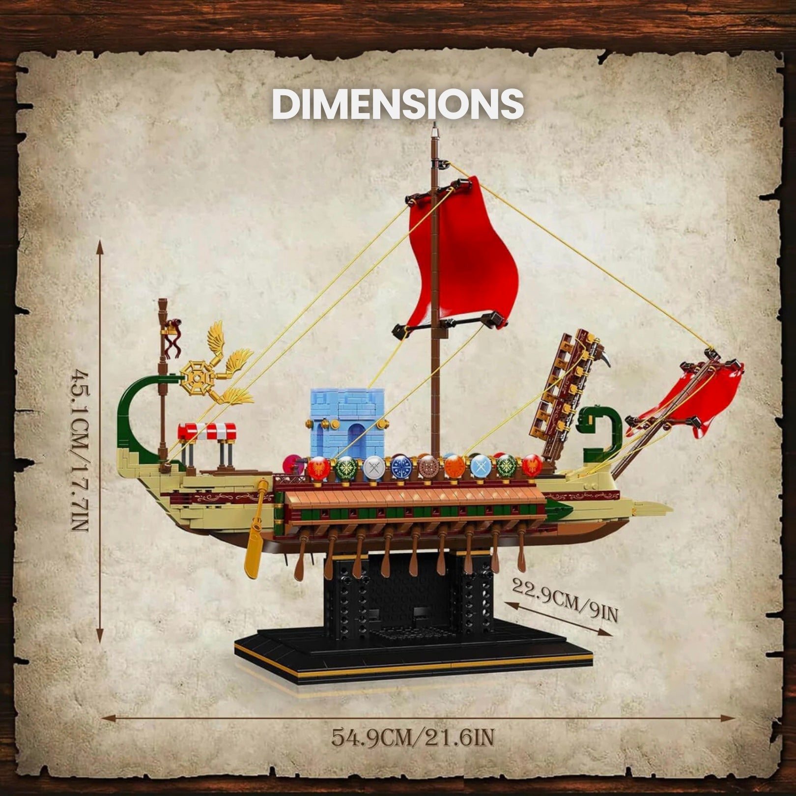 Golden Age Pirate Warship | 1466pcs - My Store