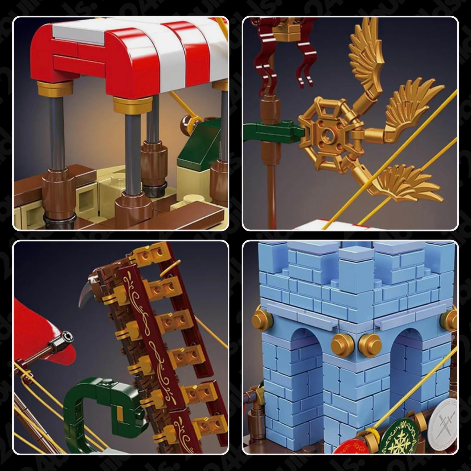 Golden Age Pirate Warship | 1466pcs - My Store