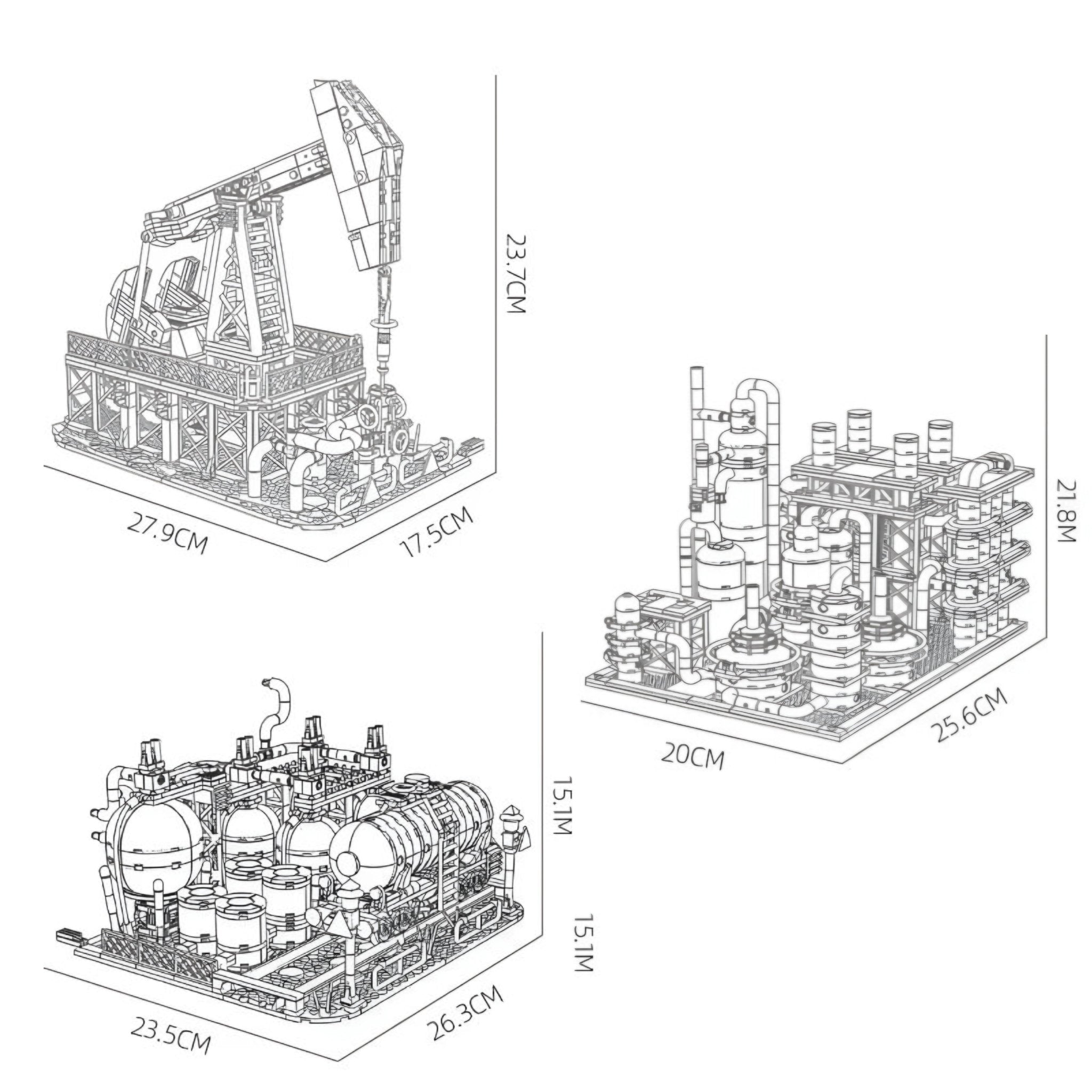 Industrial Oil Refinery Complex | 2142pcs - My Store