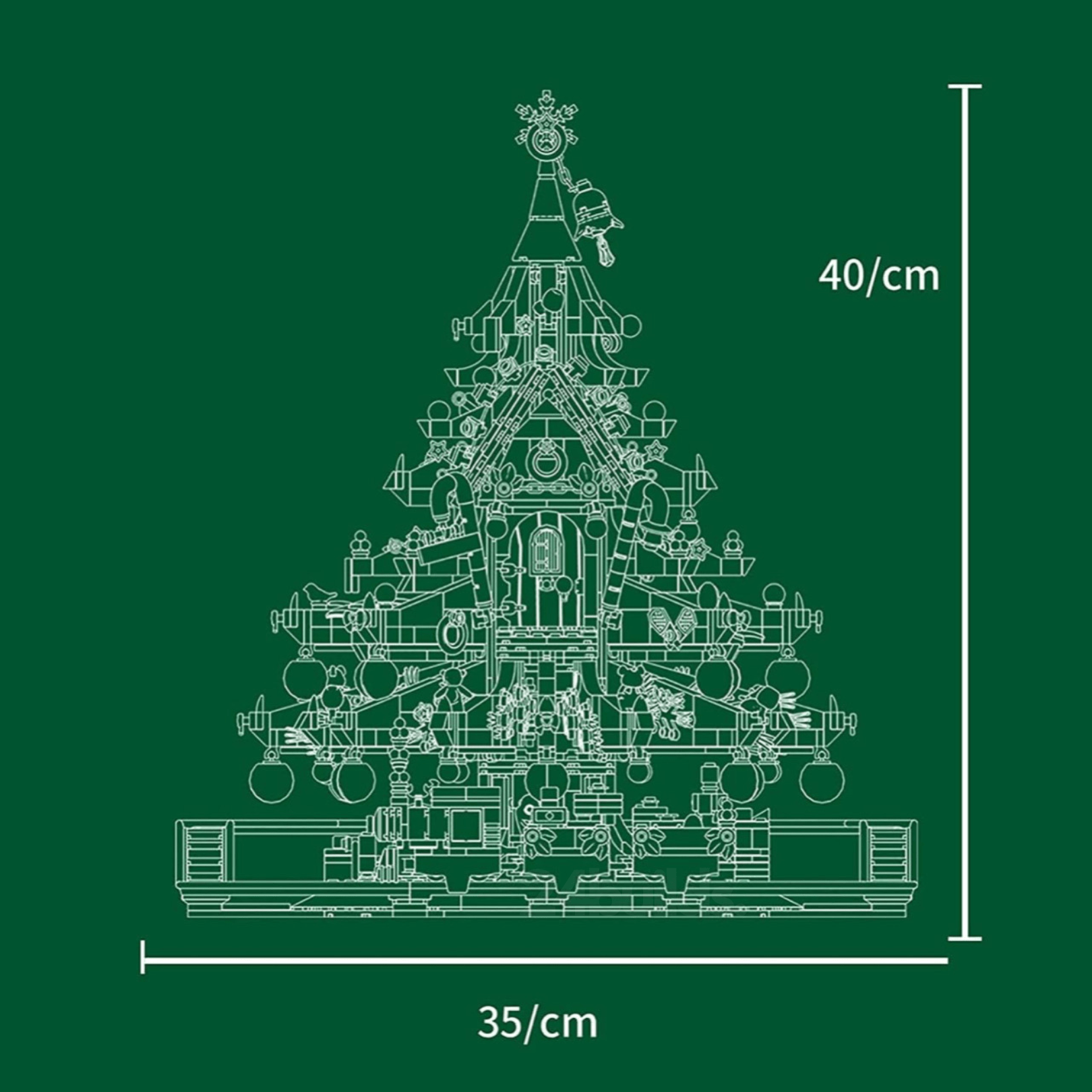 Limited Edition Christmas Tree Rollercoaster | 2102pcs - My Store