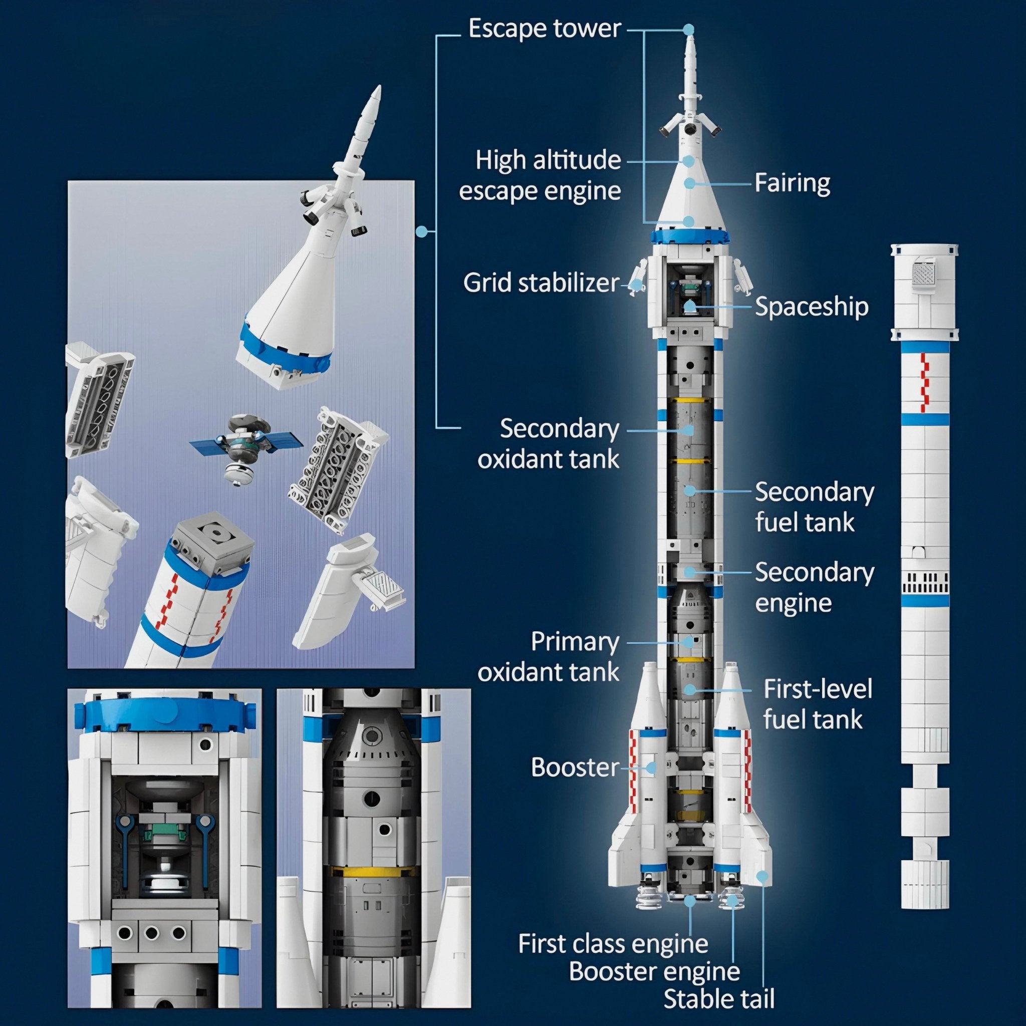 Long March 2F Launch Vehicle | 904pcs - My Store
