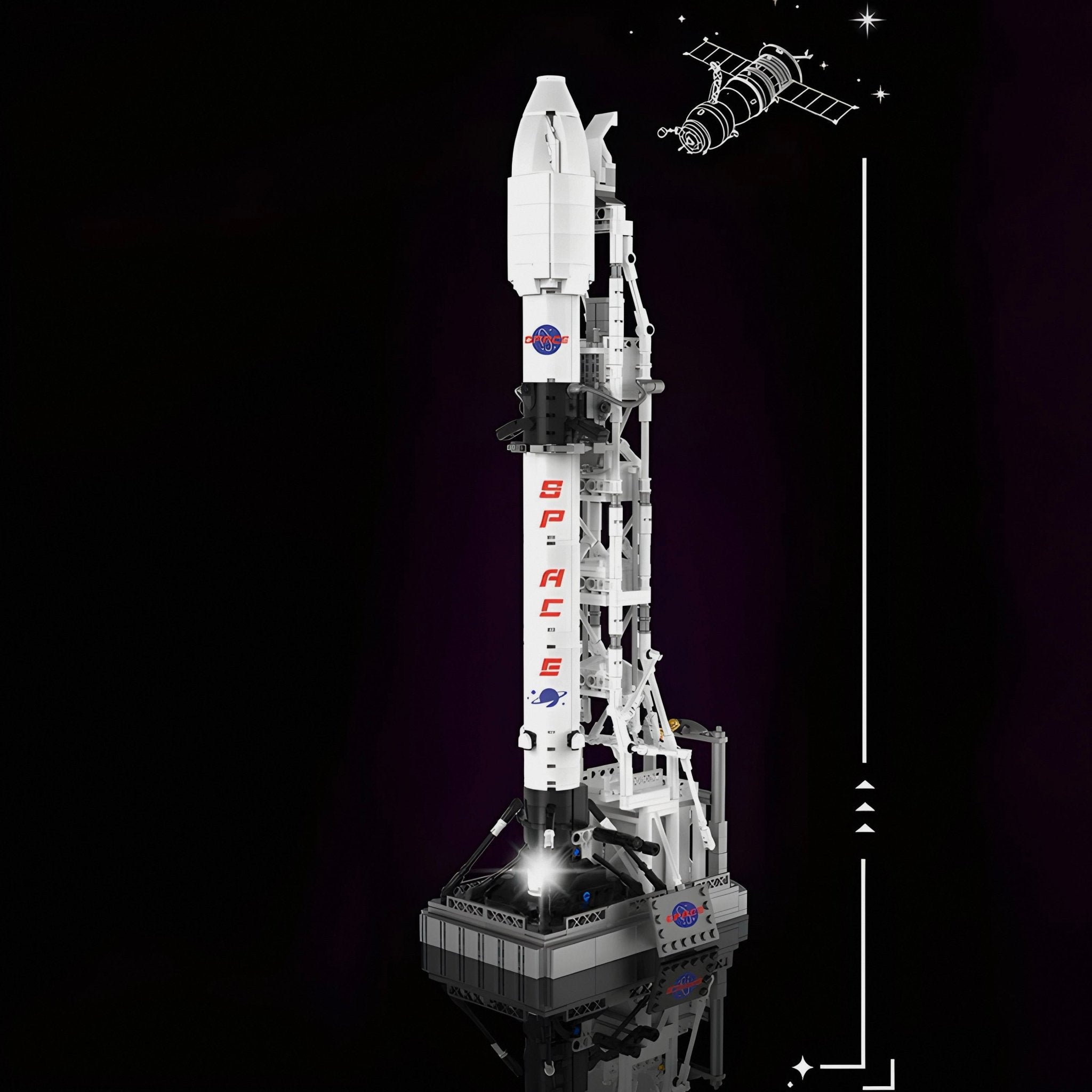 Moon Landing Program Rocket X | 868pcs - My Store
