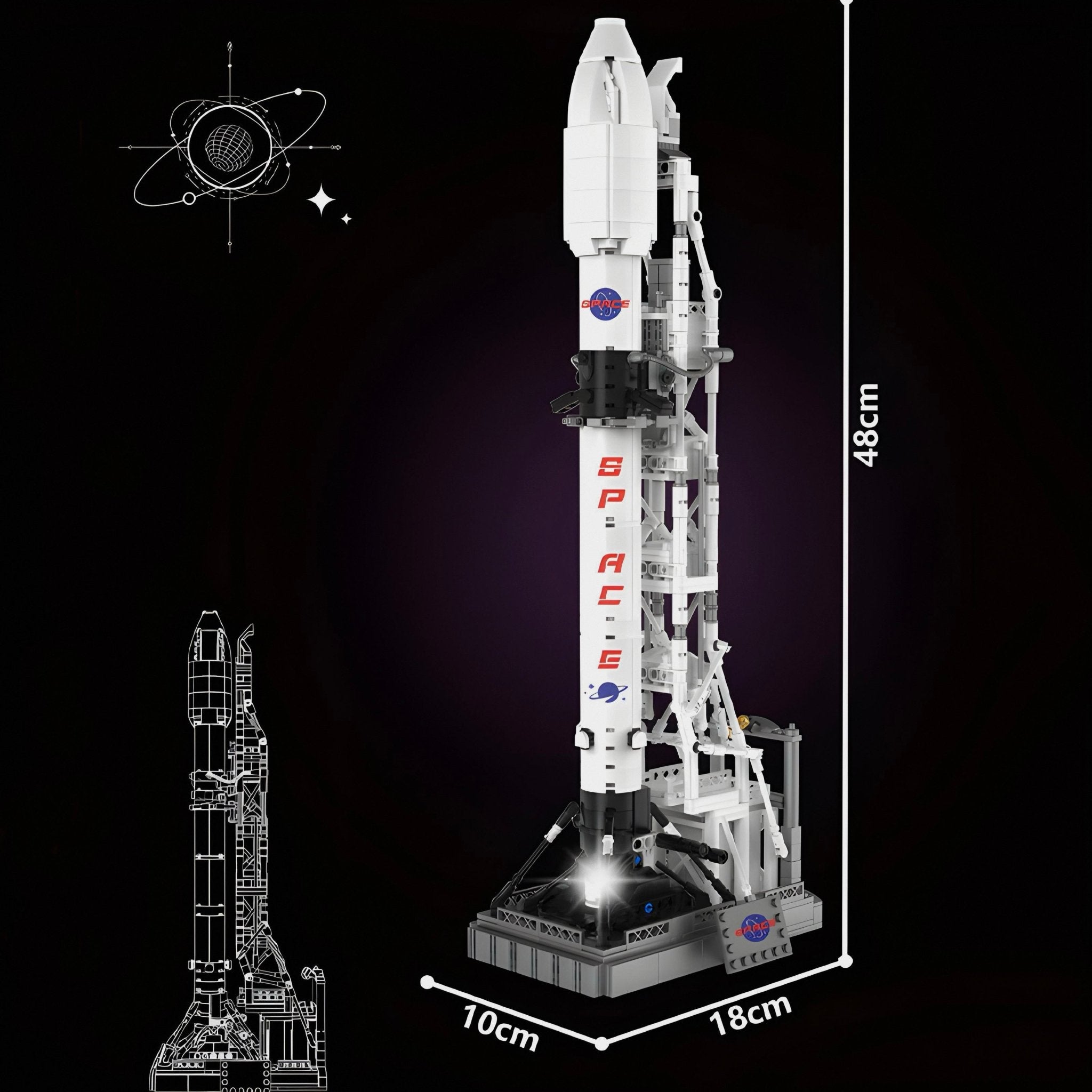 Moon Landing Program Rocket X | 868pcs - My Store