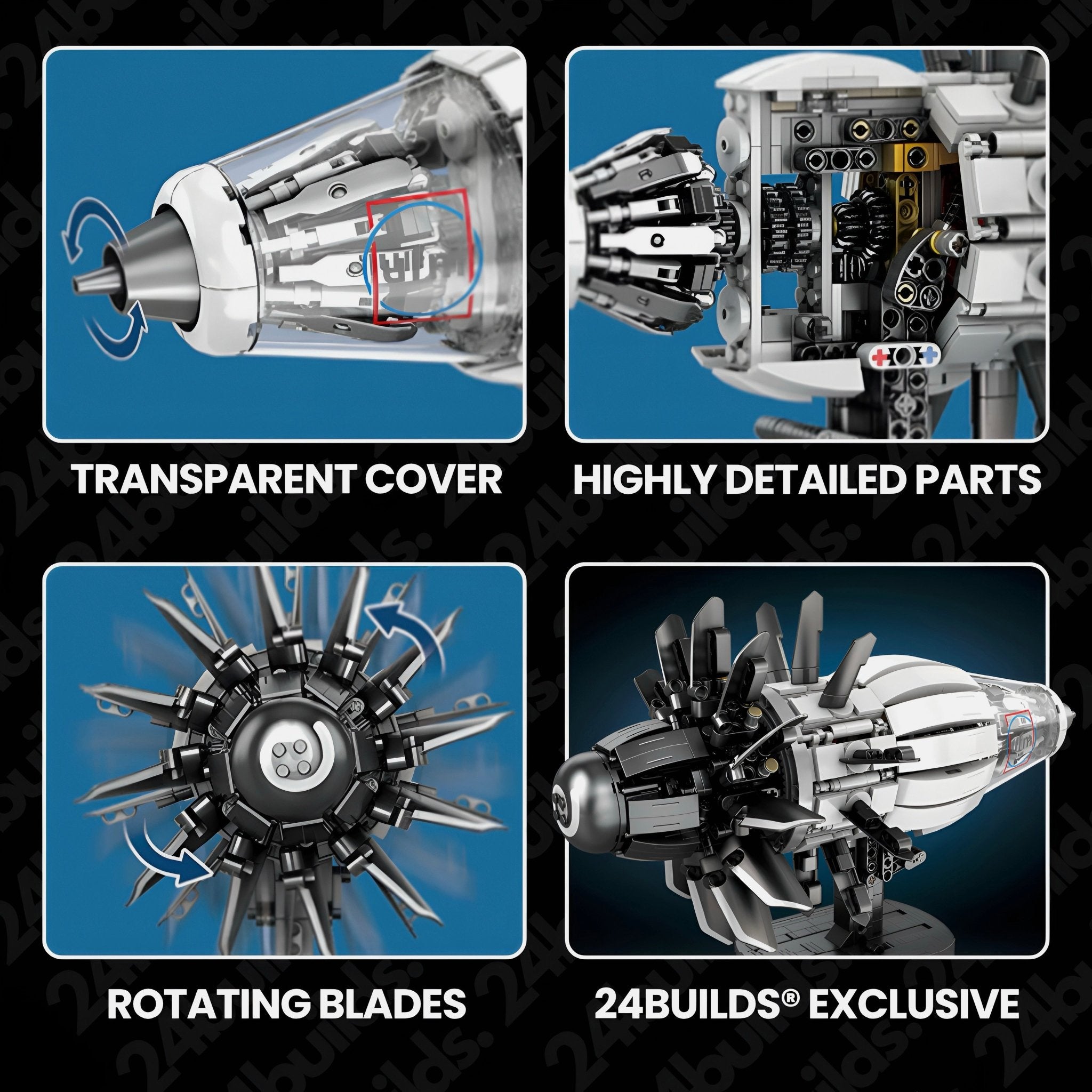 Motorised Aircraft Engine | 1354pcs - My Store