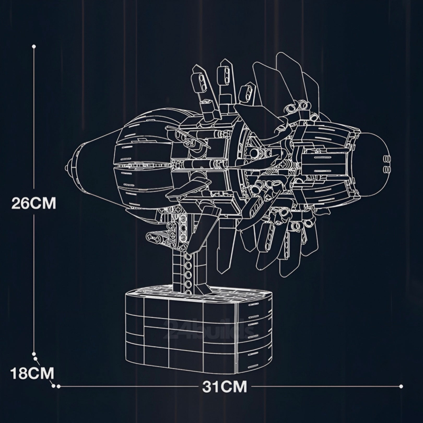 Motorised Aircraft Engine | 1354pcs - My Store