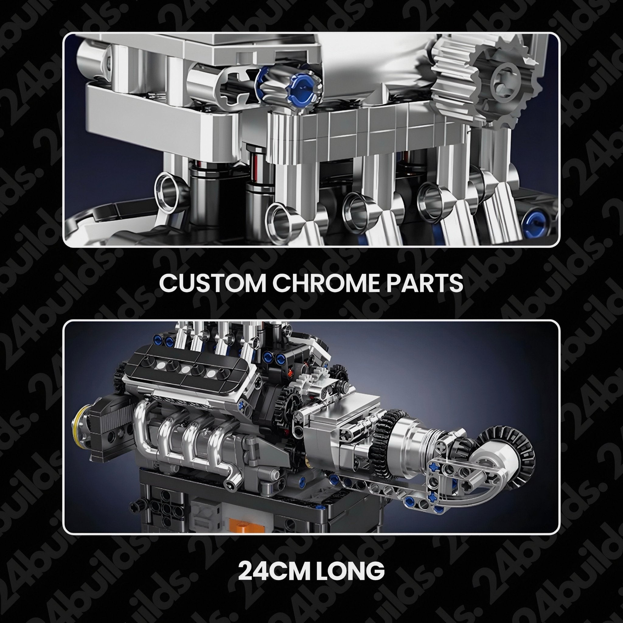 Motorised British Supercar V8 Engine | 736pcs - My Store
