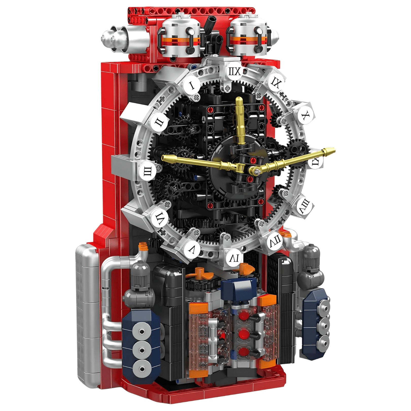 Motorised Cyberpunk Mechanical Clock | 1602pcs - My Store
