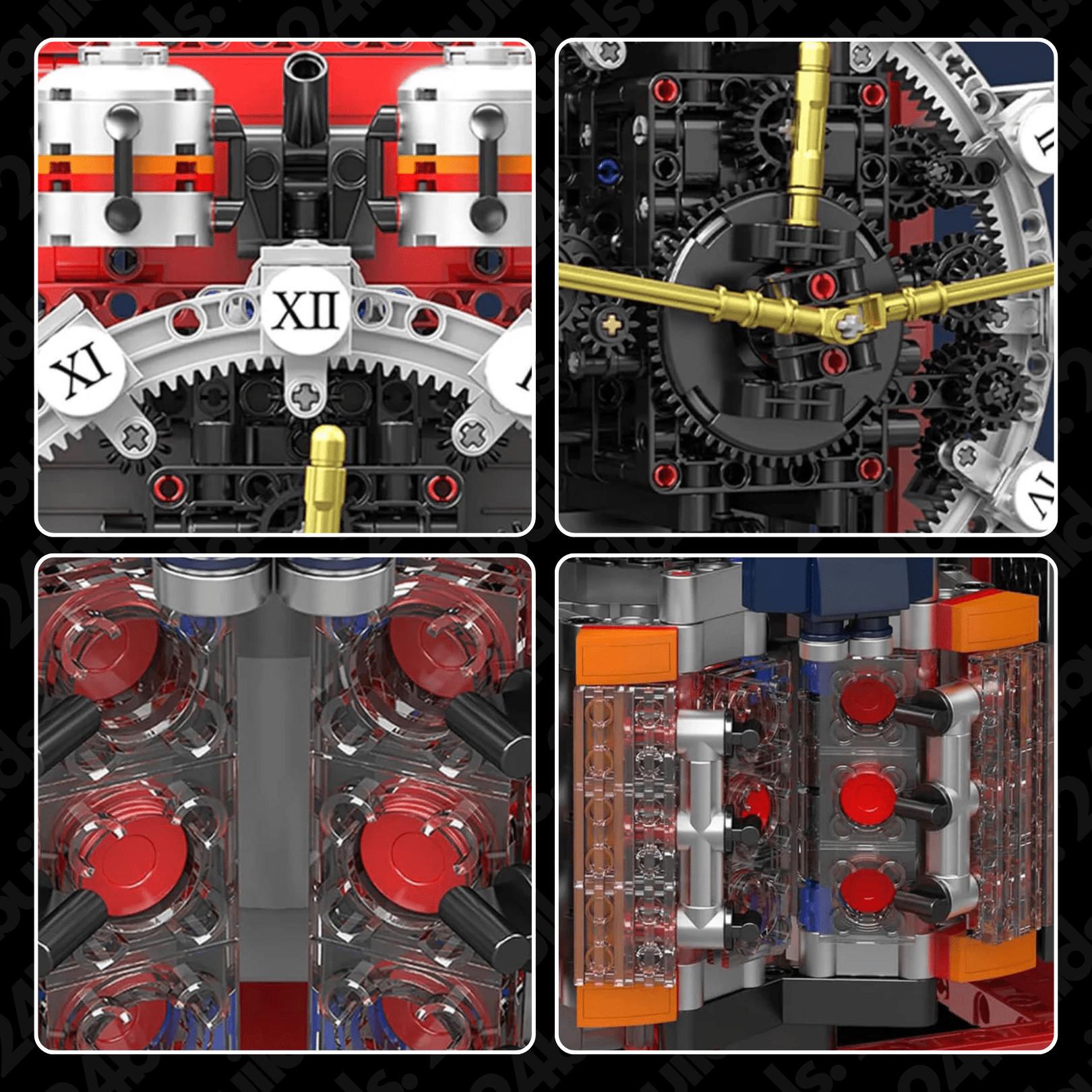 Motorised Cyberpunk Mechanical Clock | 1602pcs - My Store