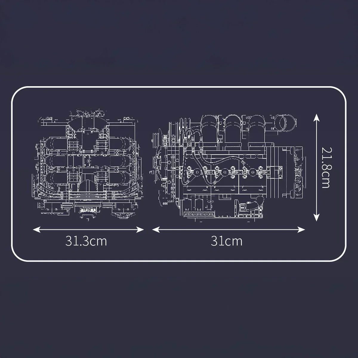 Motorised Flat 6 Engine | 2376pcs - My Store