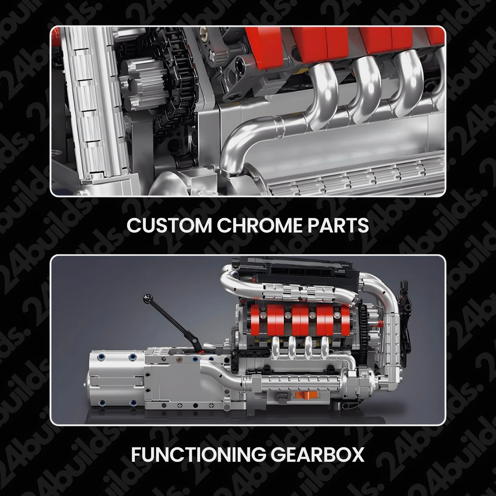 Motorised German V8 Engine & Gearbox | 1168pcs - My Store