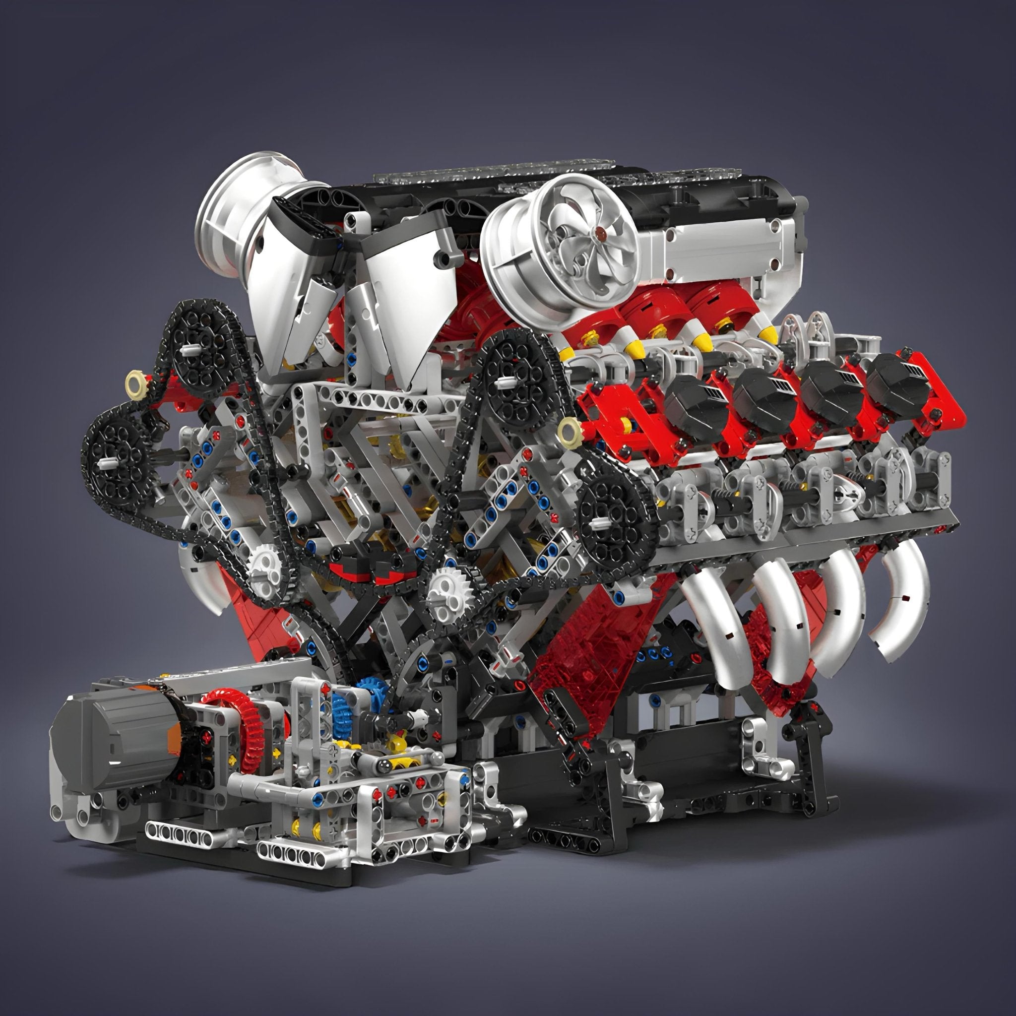 Motorised Italian V8 Engine | 2717pcs - My Store