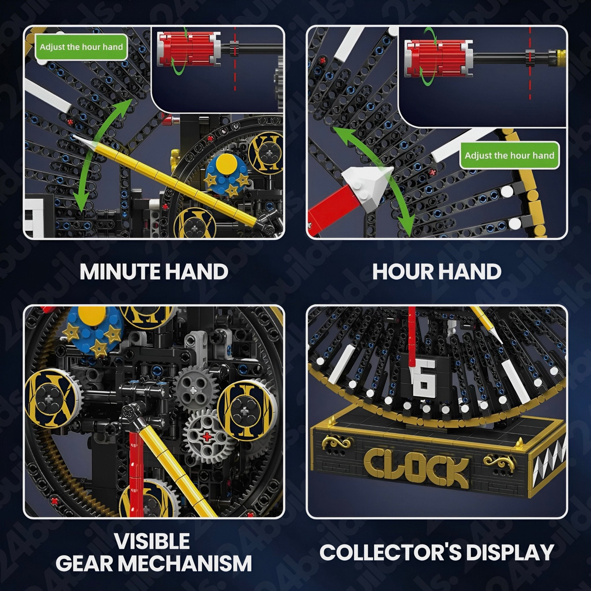 Motorised Mechanical Clock | 3674pcs - My Store