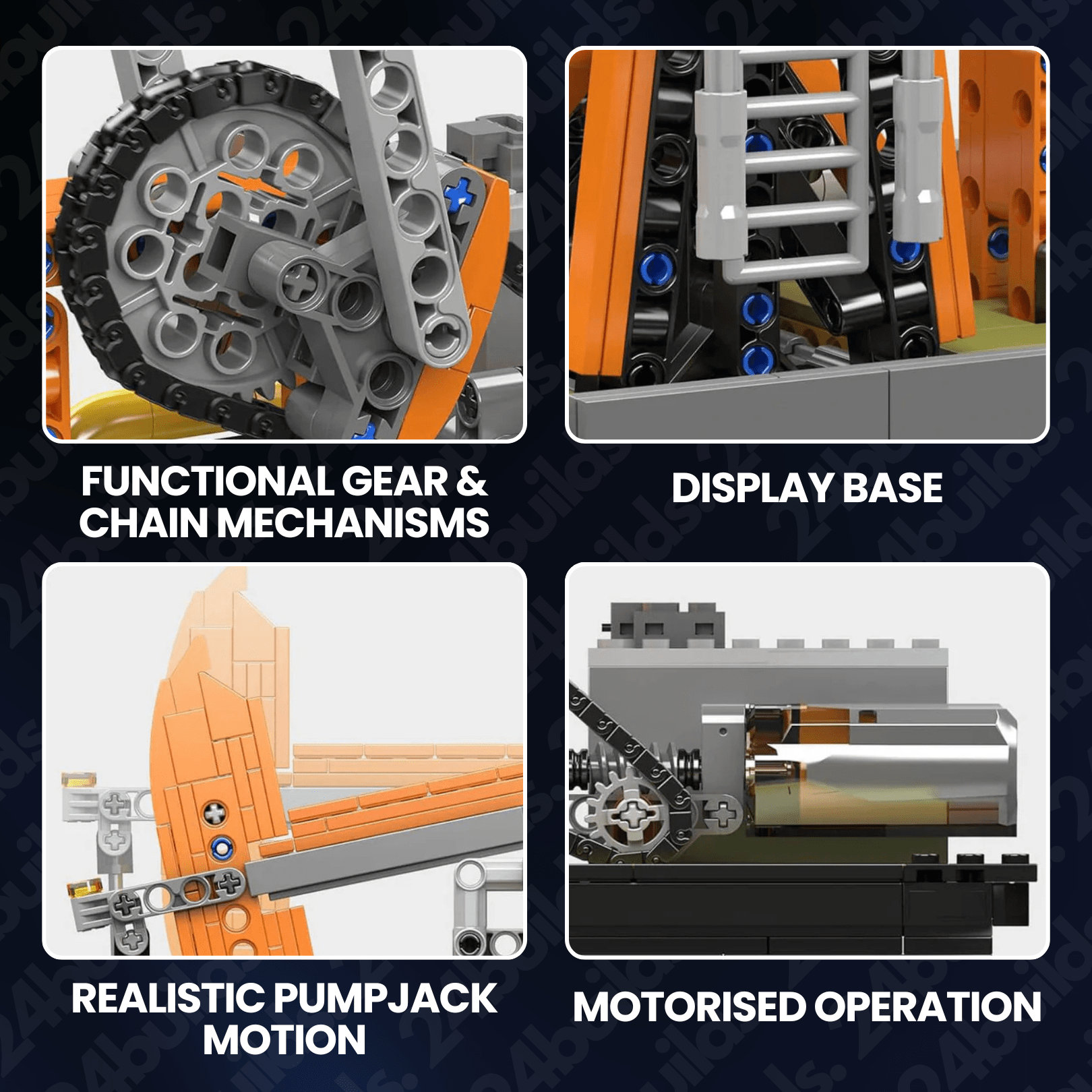 Motorised Mechanical Oil Rig | 840pcs - My Store