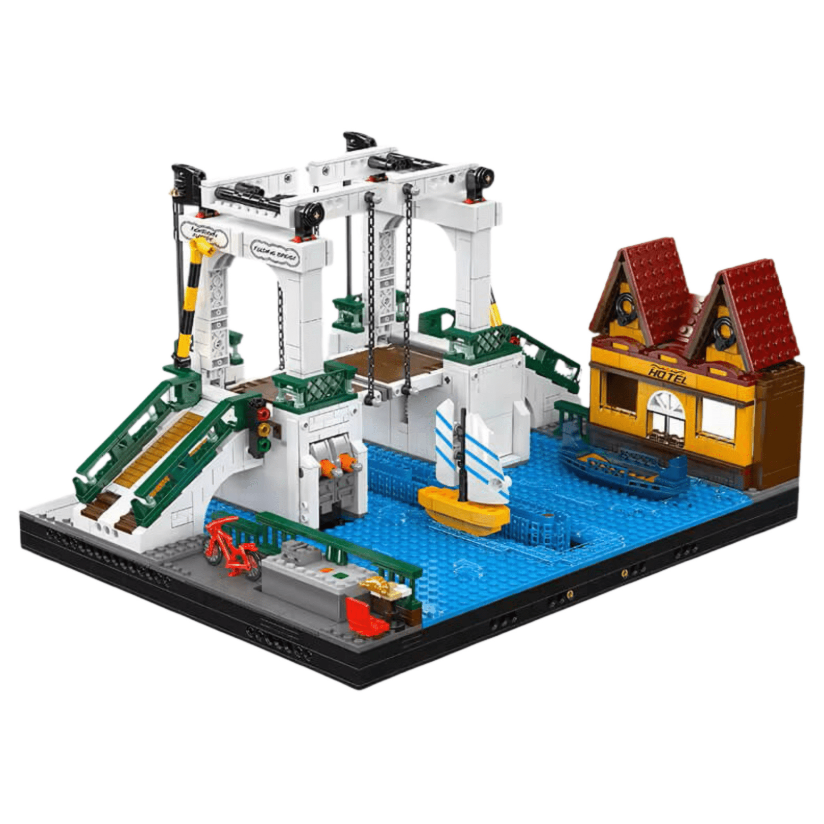 Motorised Nordic Town Drawbridge | 2066pcs - My Store