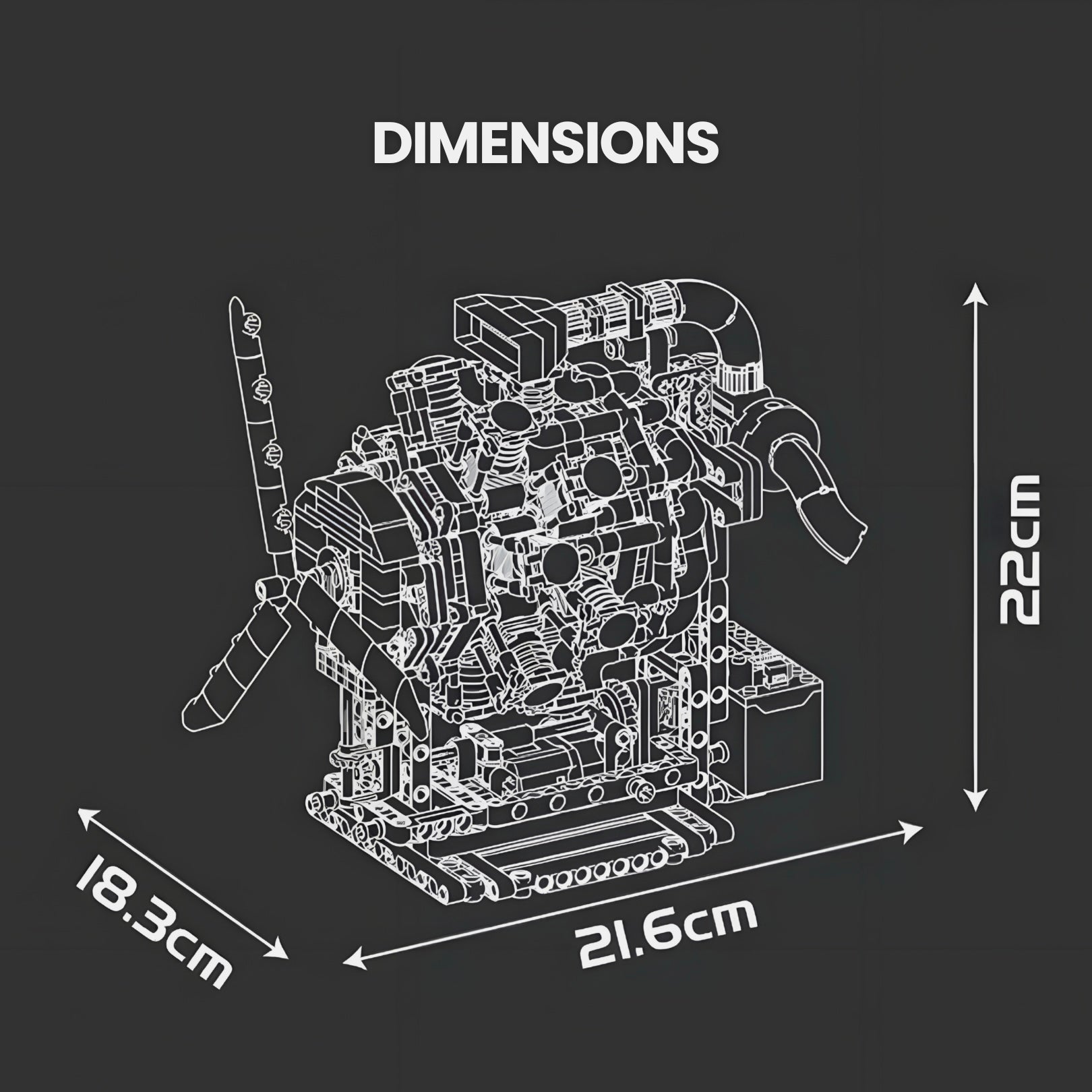 Motorised Radial Aircraft Engine | 1146pcs - My Store