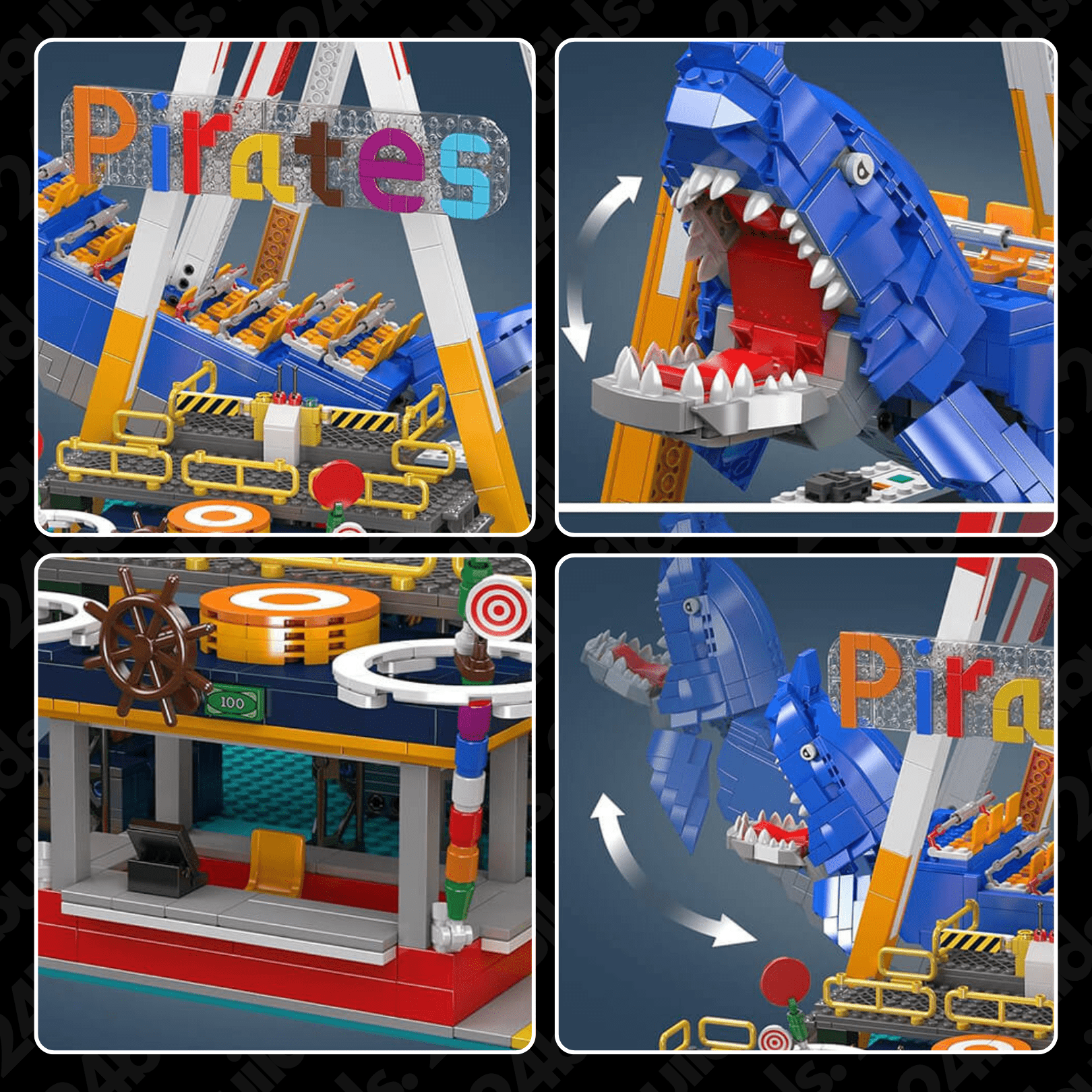 Motorised Shark Swing Ride | 1922pcs - My Store