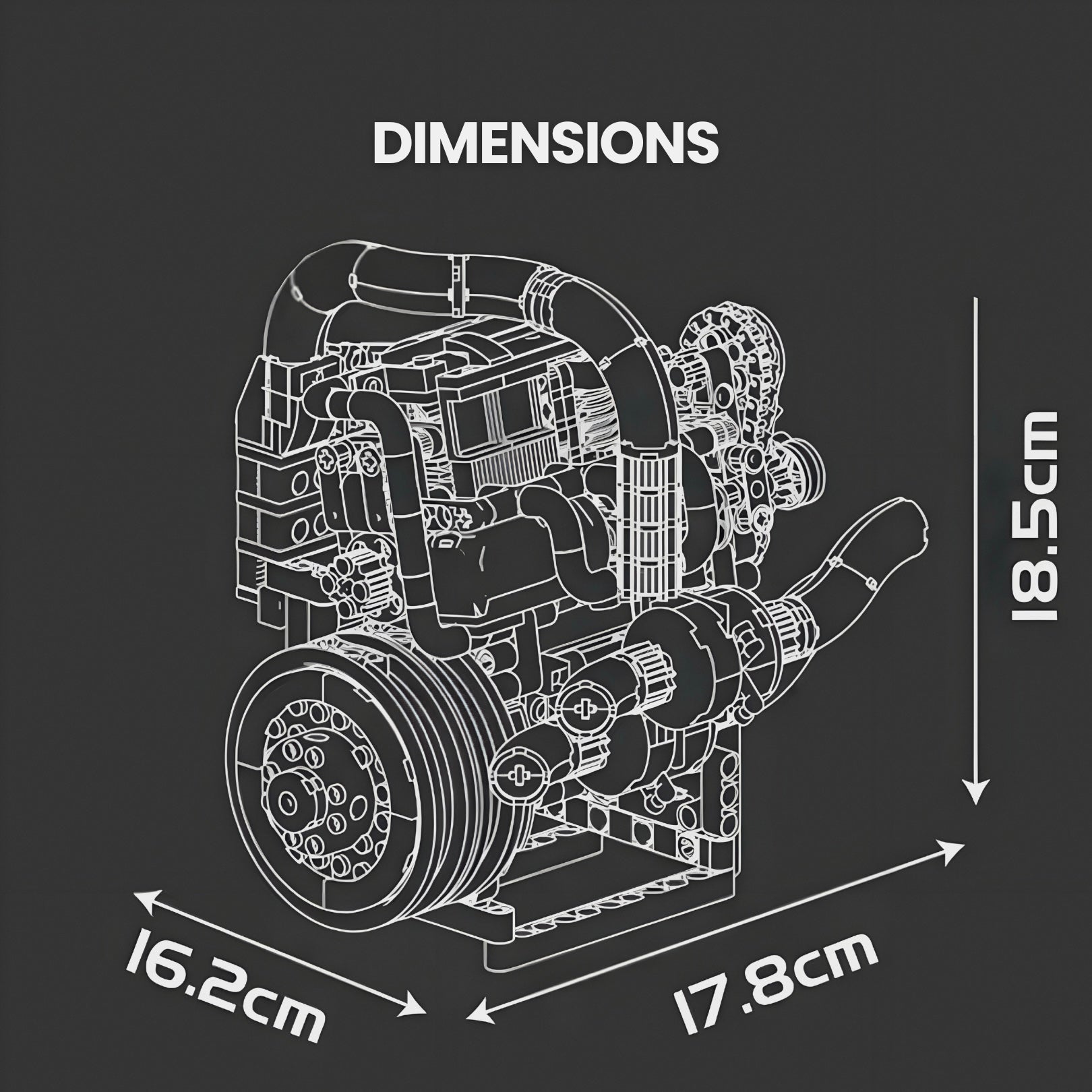 Motorised Swedish Hypercar Engine | 738pcs - My Store