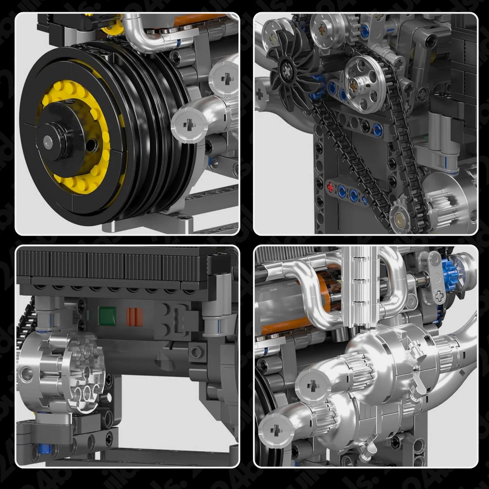 Motorised Swedish Hypercar Engine | 738pcs - My Store