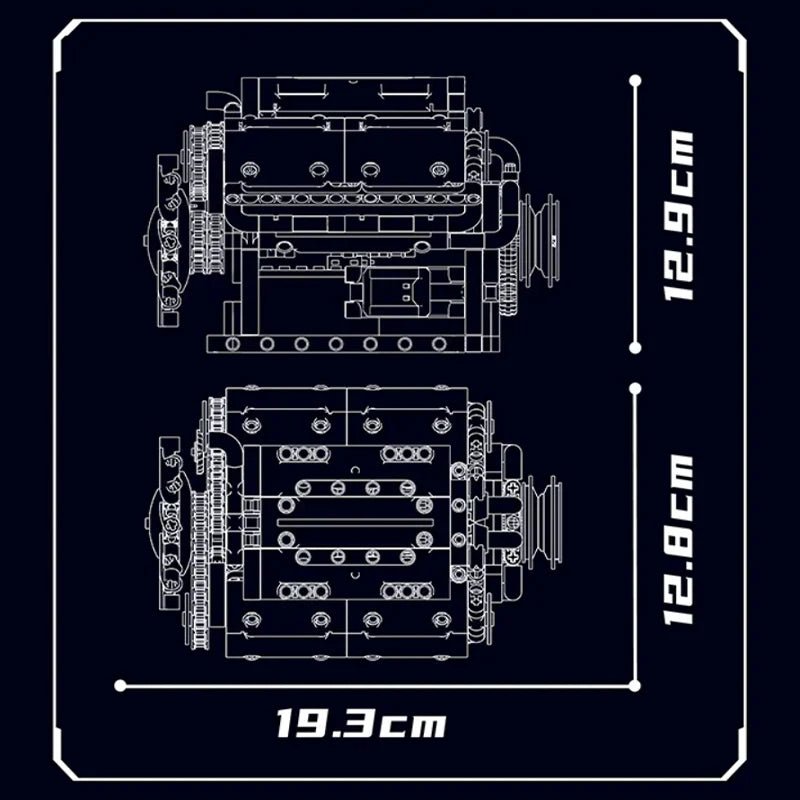 Motorised V8 Engine | 534pcs - My Store