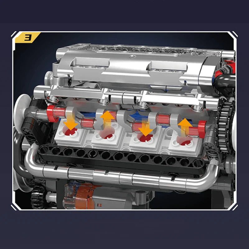 Motorised V8 Engine | 534pcs - My Store