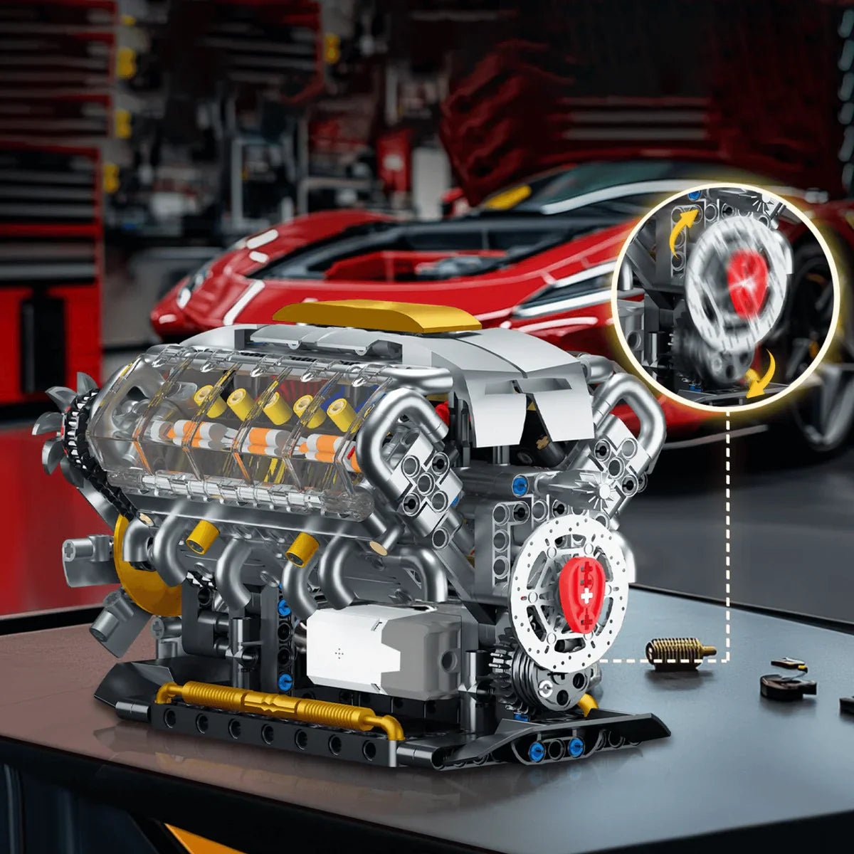 Motorised V8 Engine | 692pcs - My Store