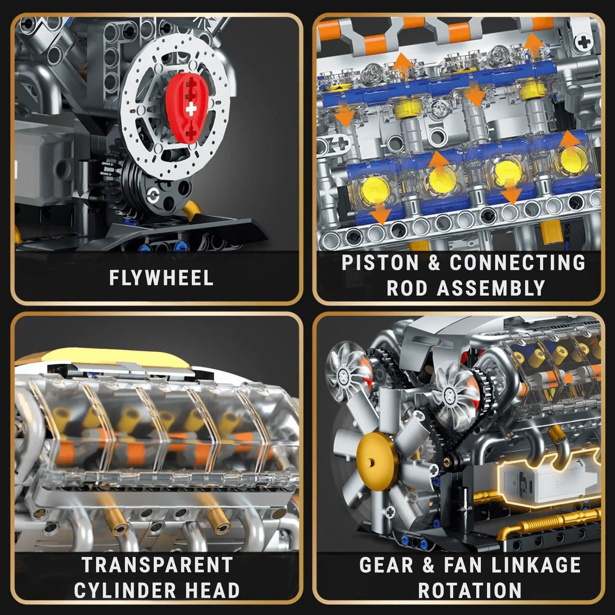 Motorised V8 Engine | 692pcs - My Store