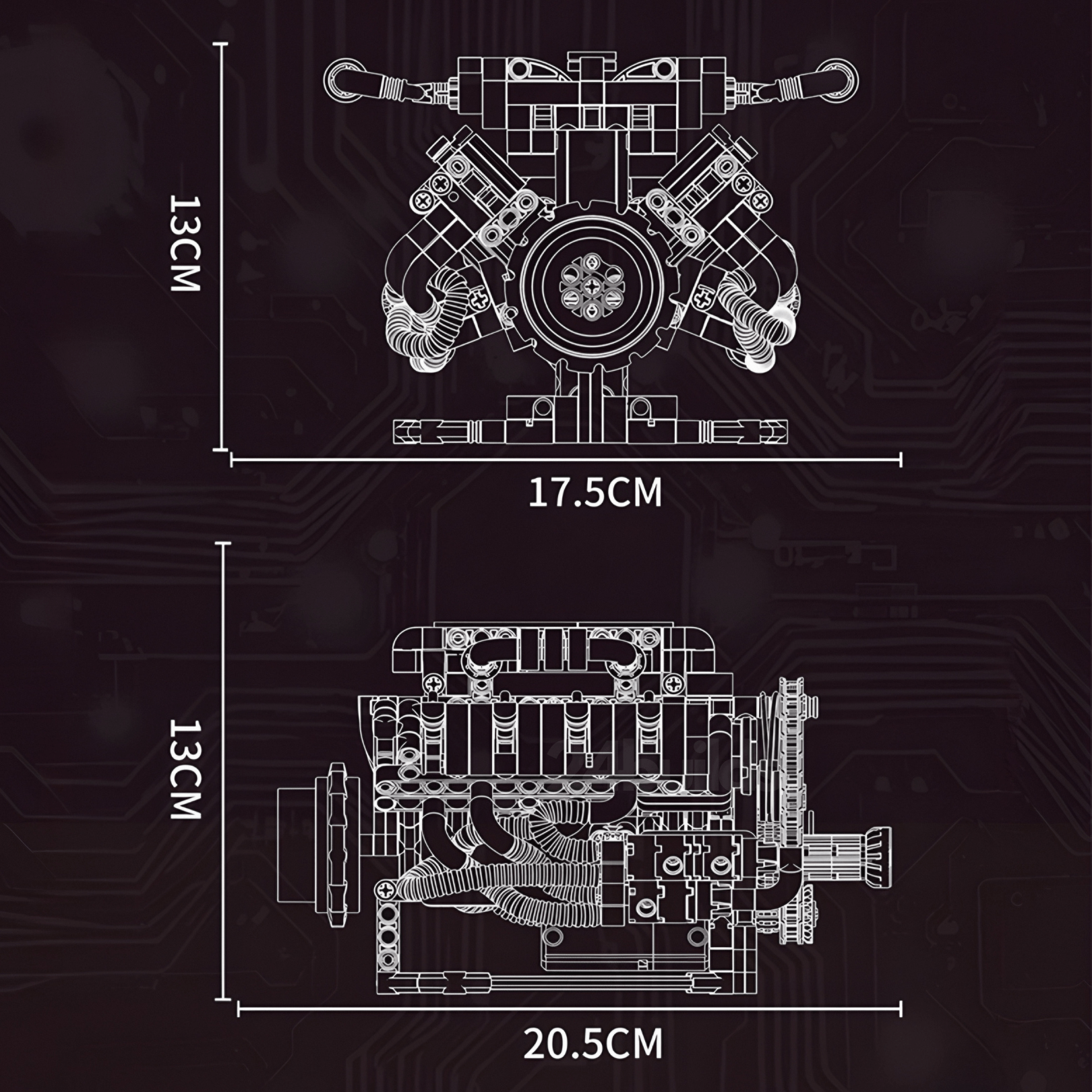Motorised V8 Engine | 716pcs - My Store