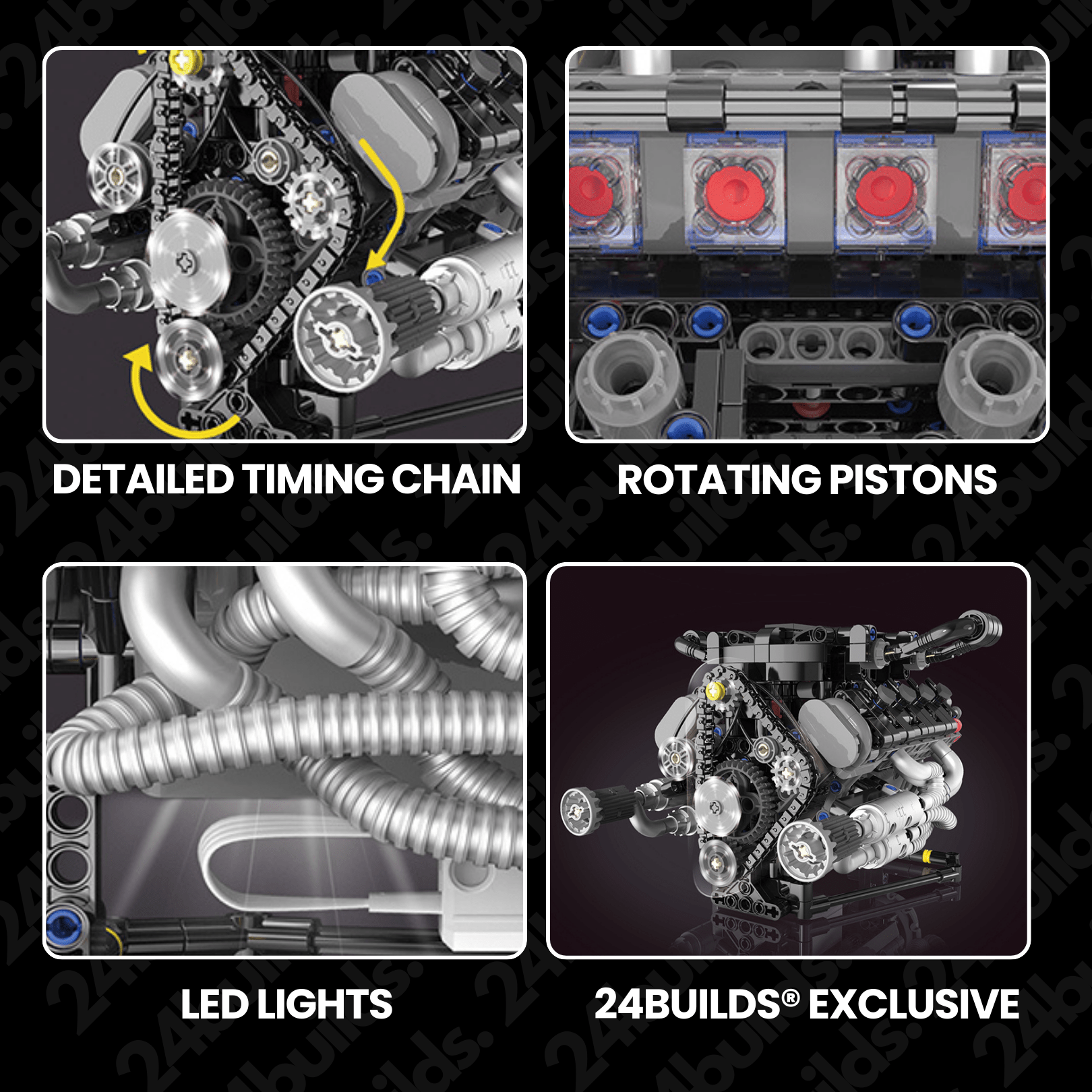 Motorised V8 Engine | 716pcs - My Store