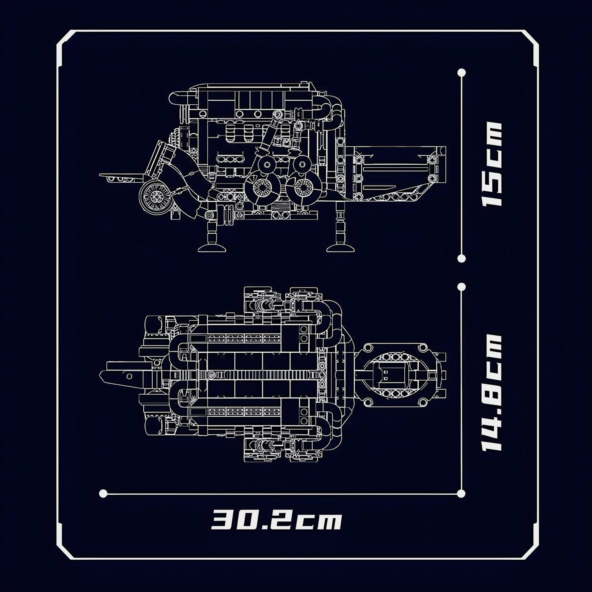 Motorised W16 Engine | 957pcs - My Store