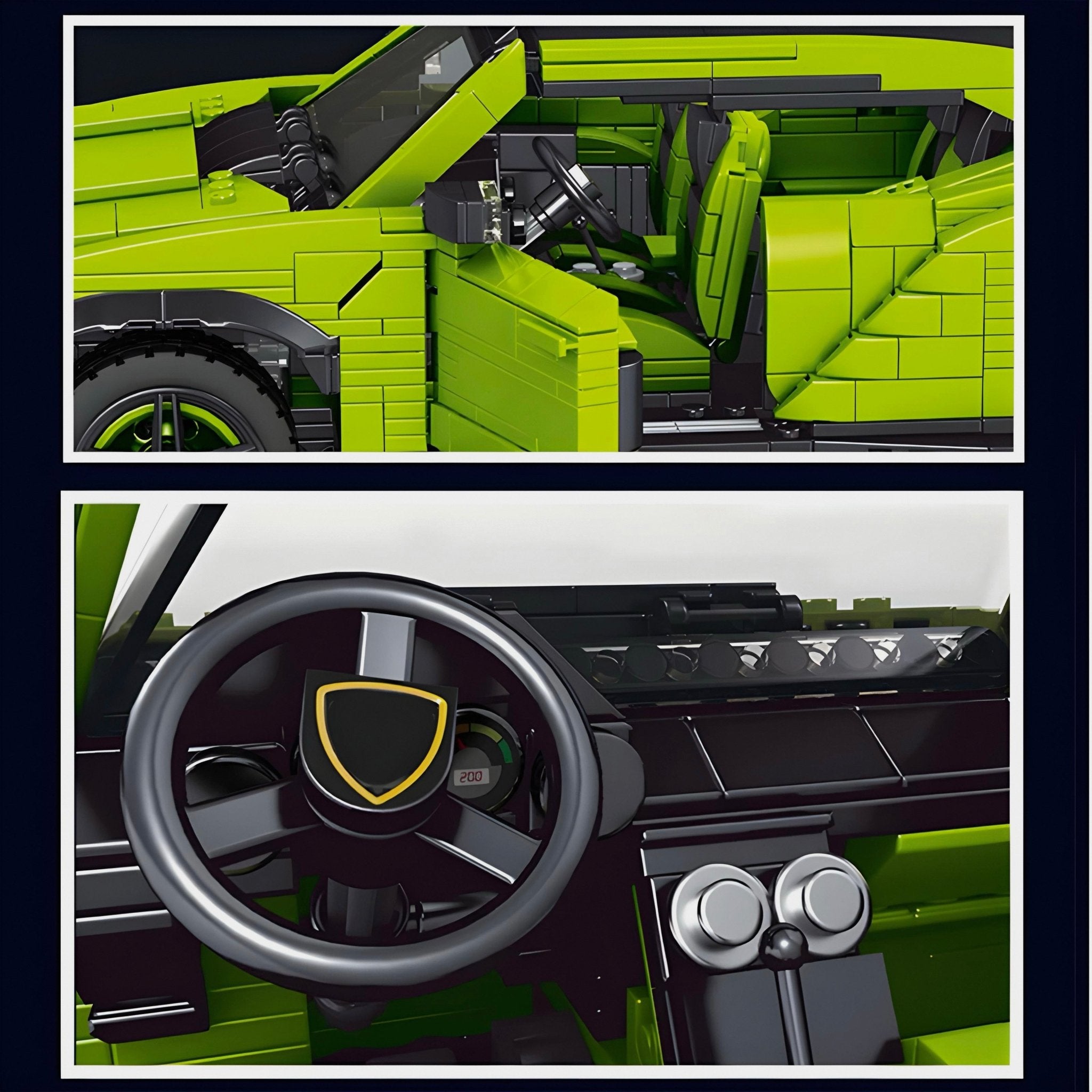 "Neon Green" Italian SUV | 1538pcs - My Store