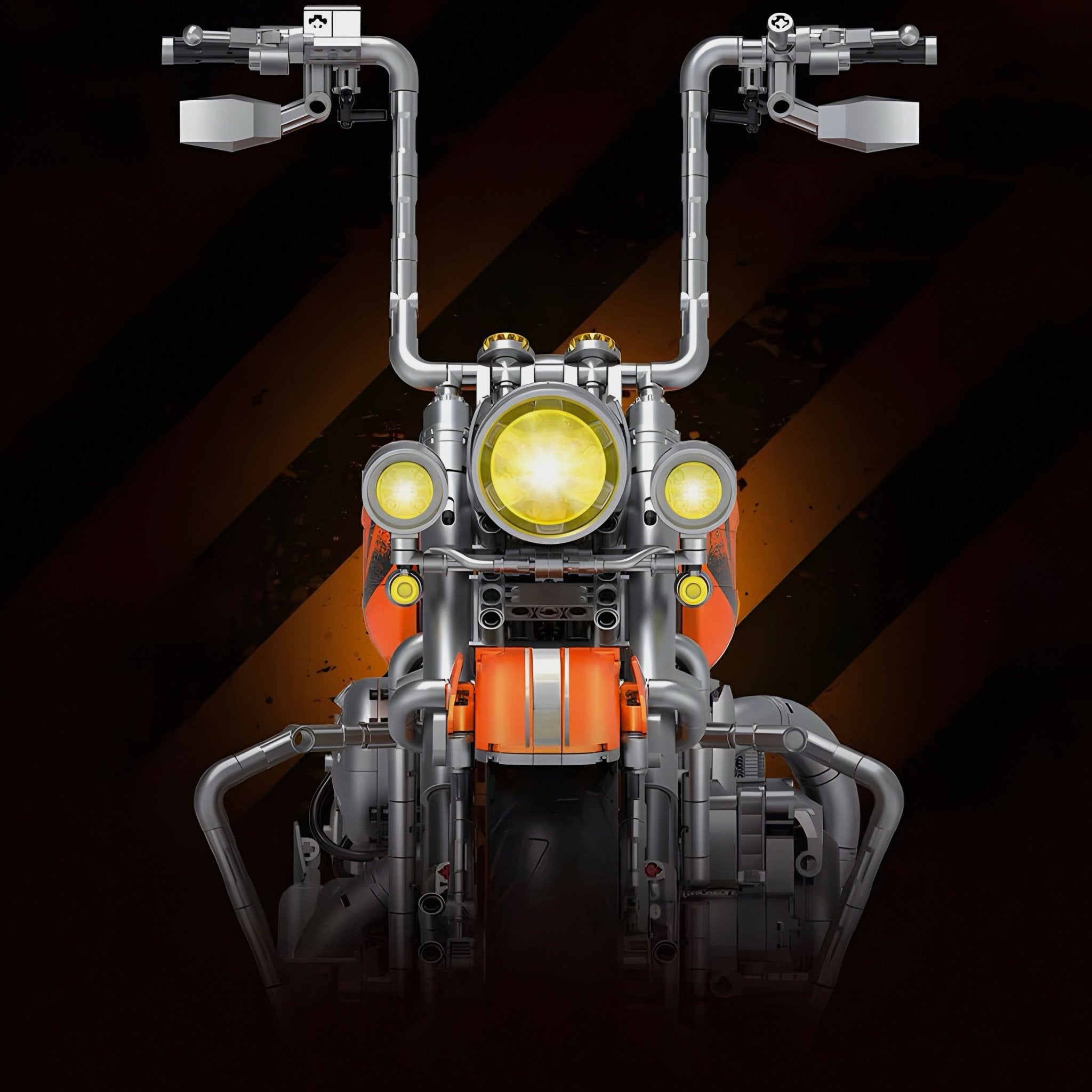 Orange Flame Heavy - Duty Motorbike | 2394pcs - My Store