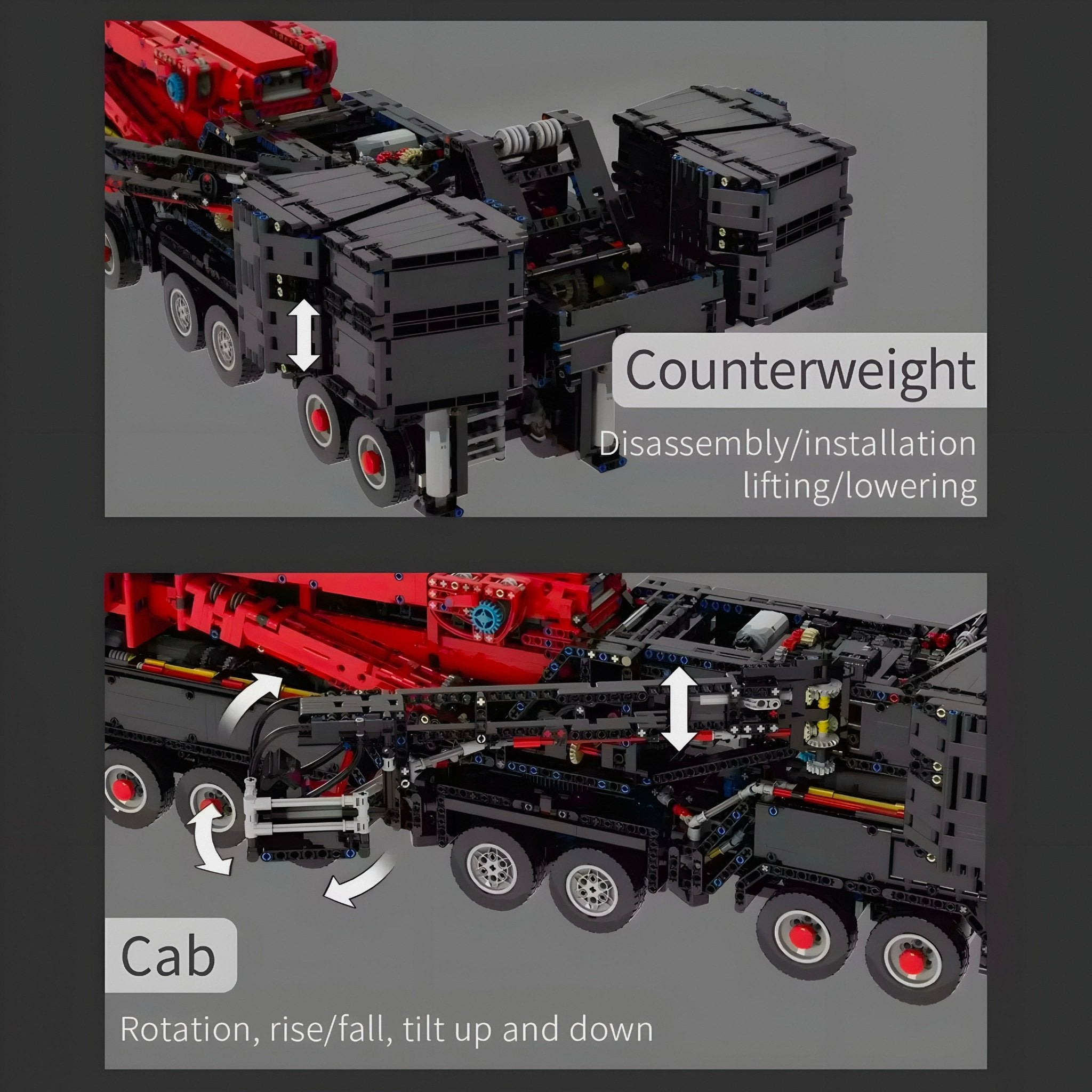 Red Edition Remote Controlled Crane | 9178pcs - My Store