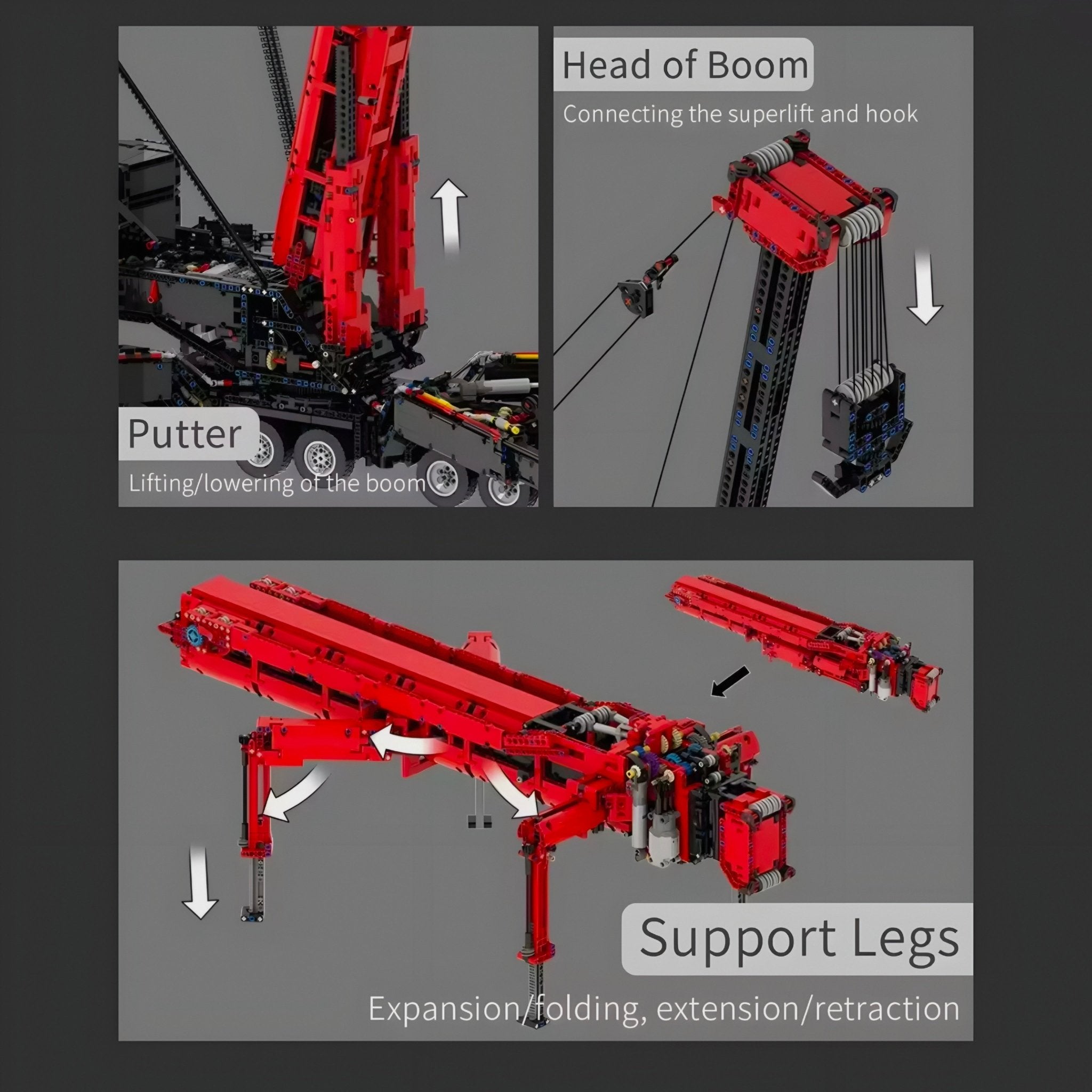 Red Edition Remote Controlled Crane | 9178pcs - My Store