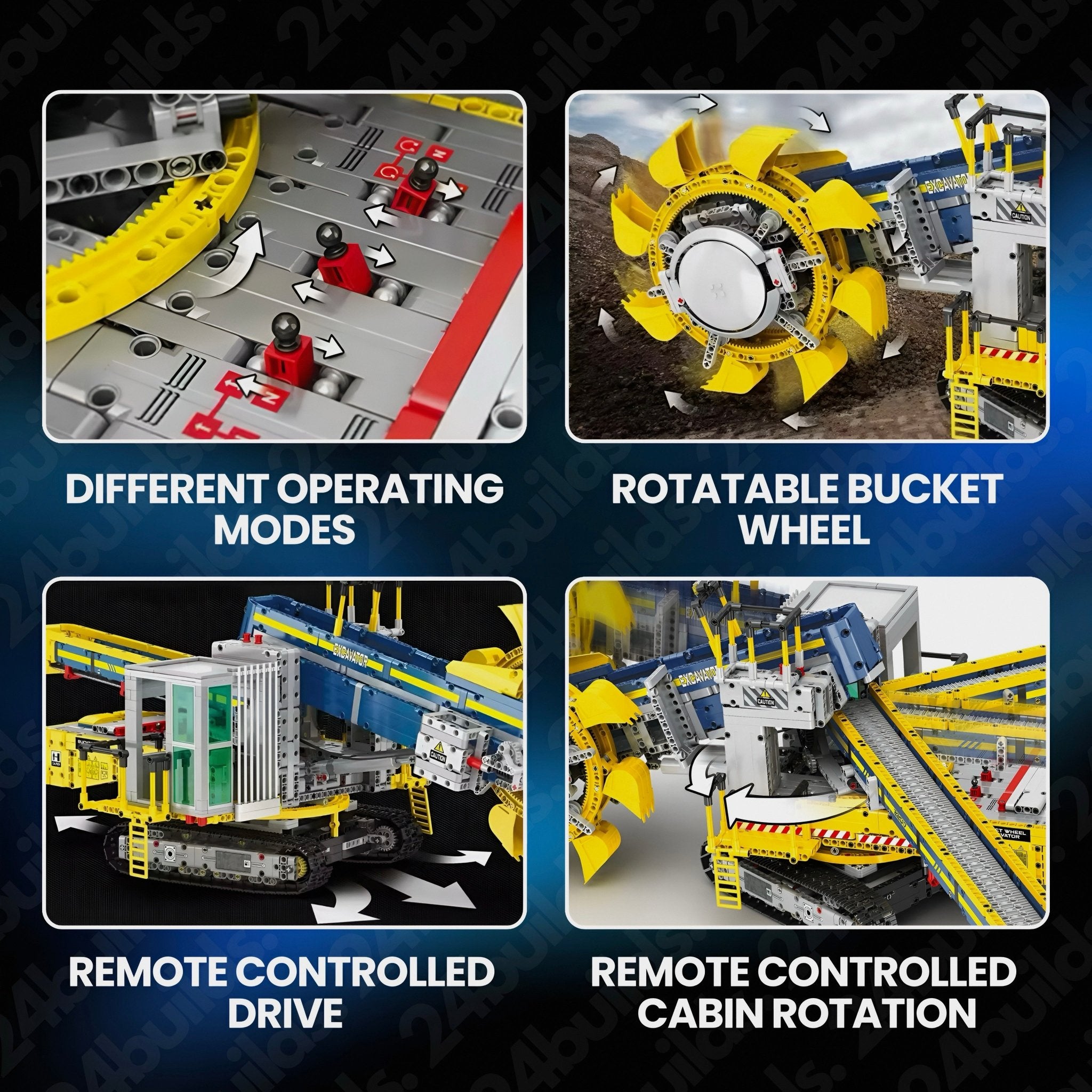 Remote Controlled Bucket Wheel Excavator | 3190pcs - My Store