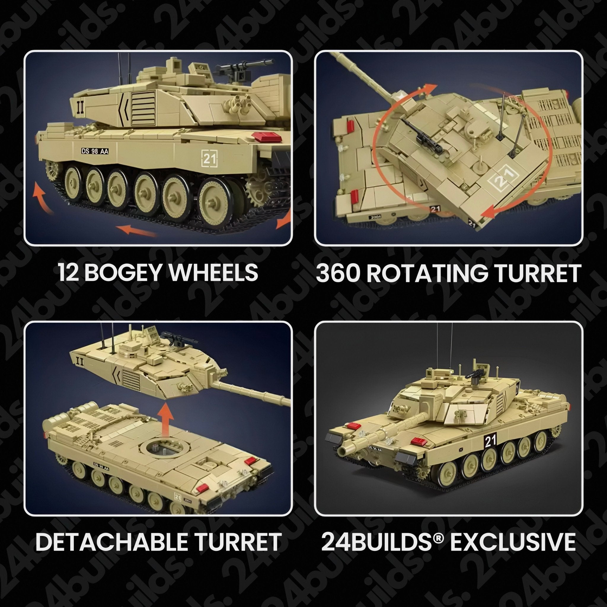 Remote Controlled Challenger 2 Tank | 1128pcs - My Store
