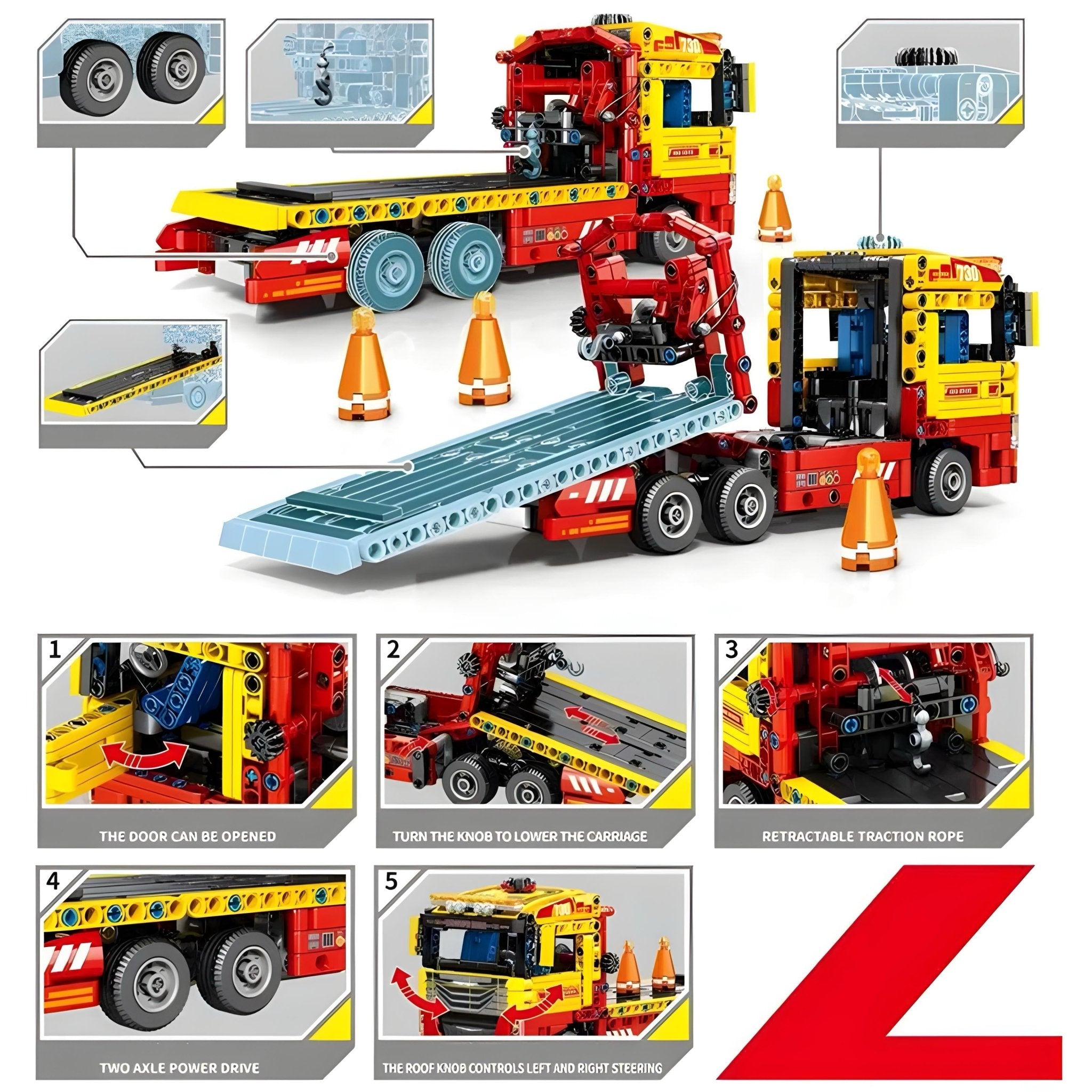 Remote Controlled Flatbed Tow Truck | 784pcs - My Store