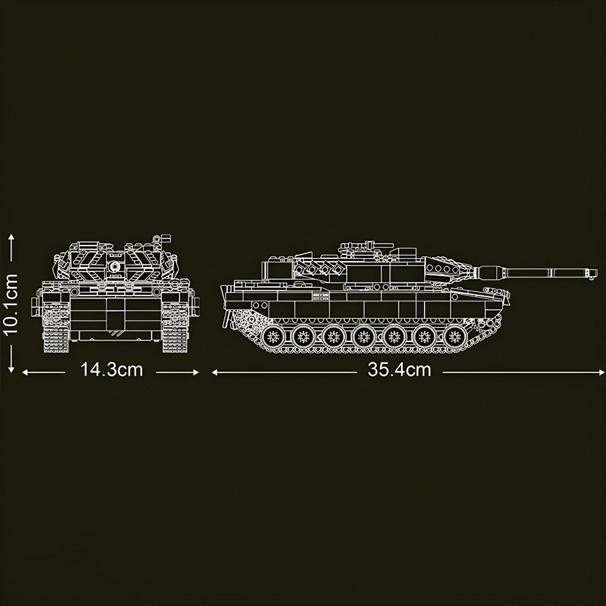 Remote Controlled Leopard Tank | 1092pcs - My Store